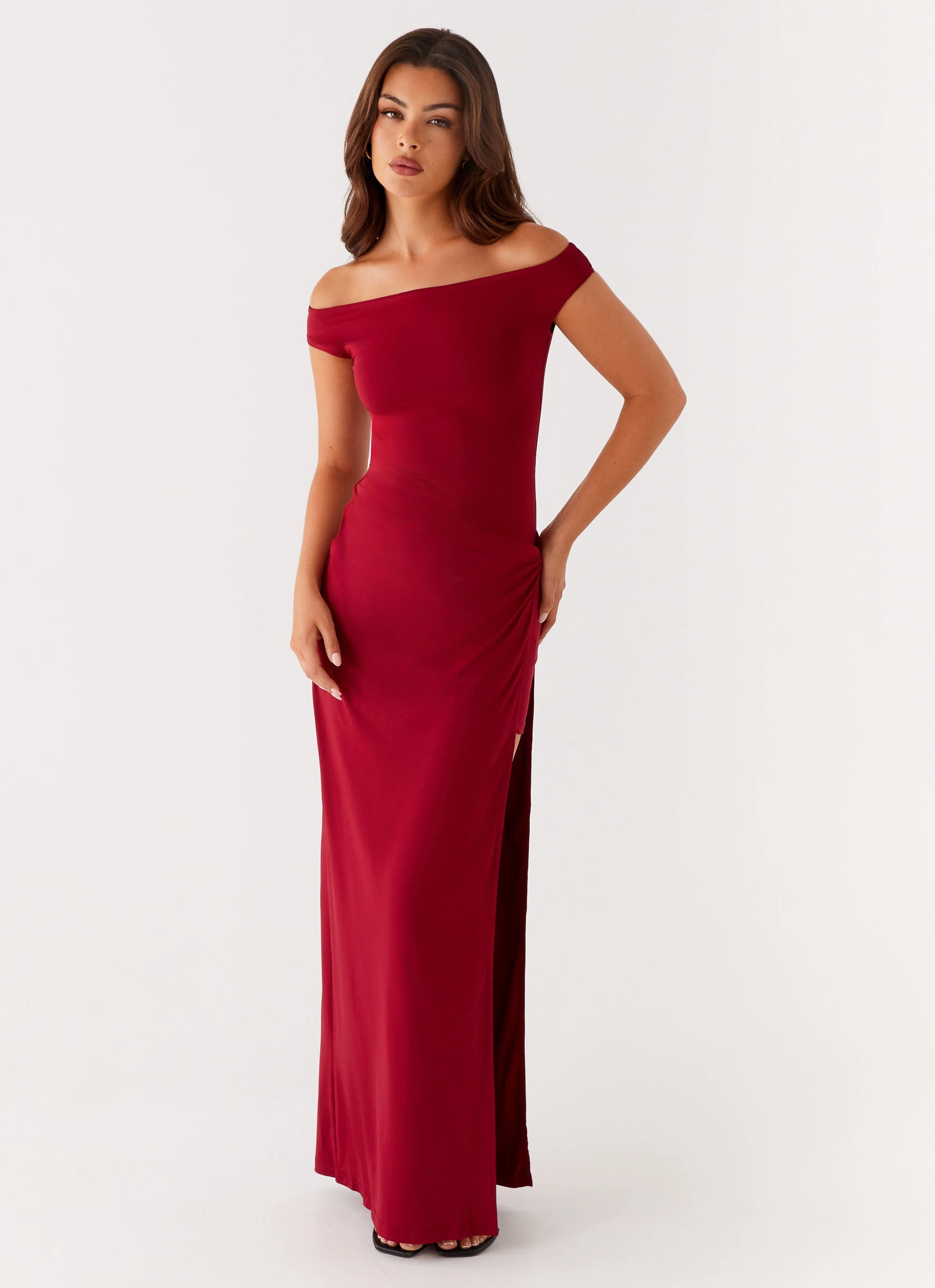 Amerie Maxi Dress - Maroon Street Style Stylish Silhouette