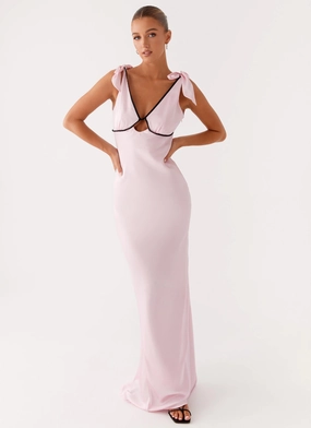Romeo Maxi Dress - Pink Stylish Wear Layered Look