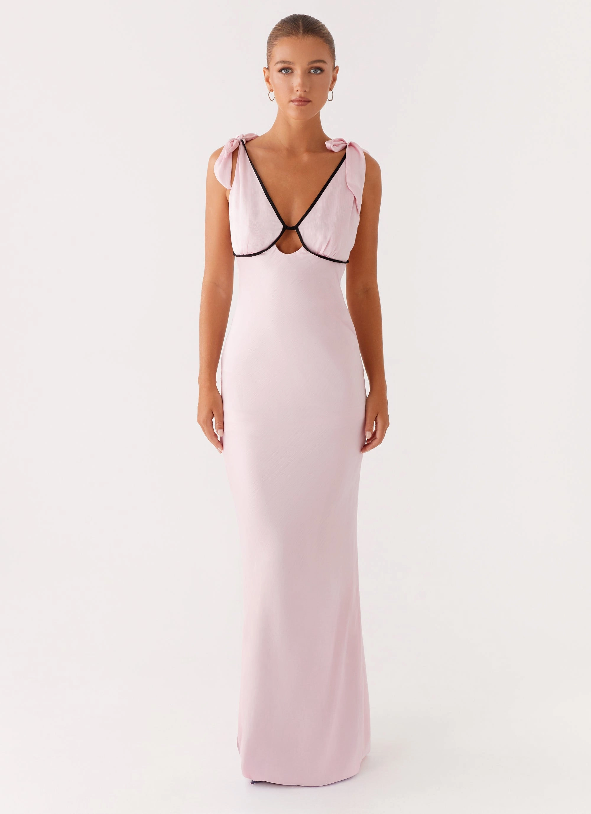 Color-Blocked Romeo Maxi Dress - Pink
