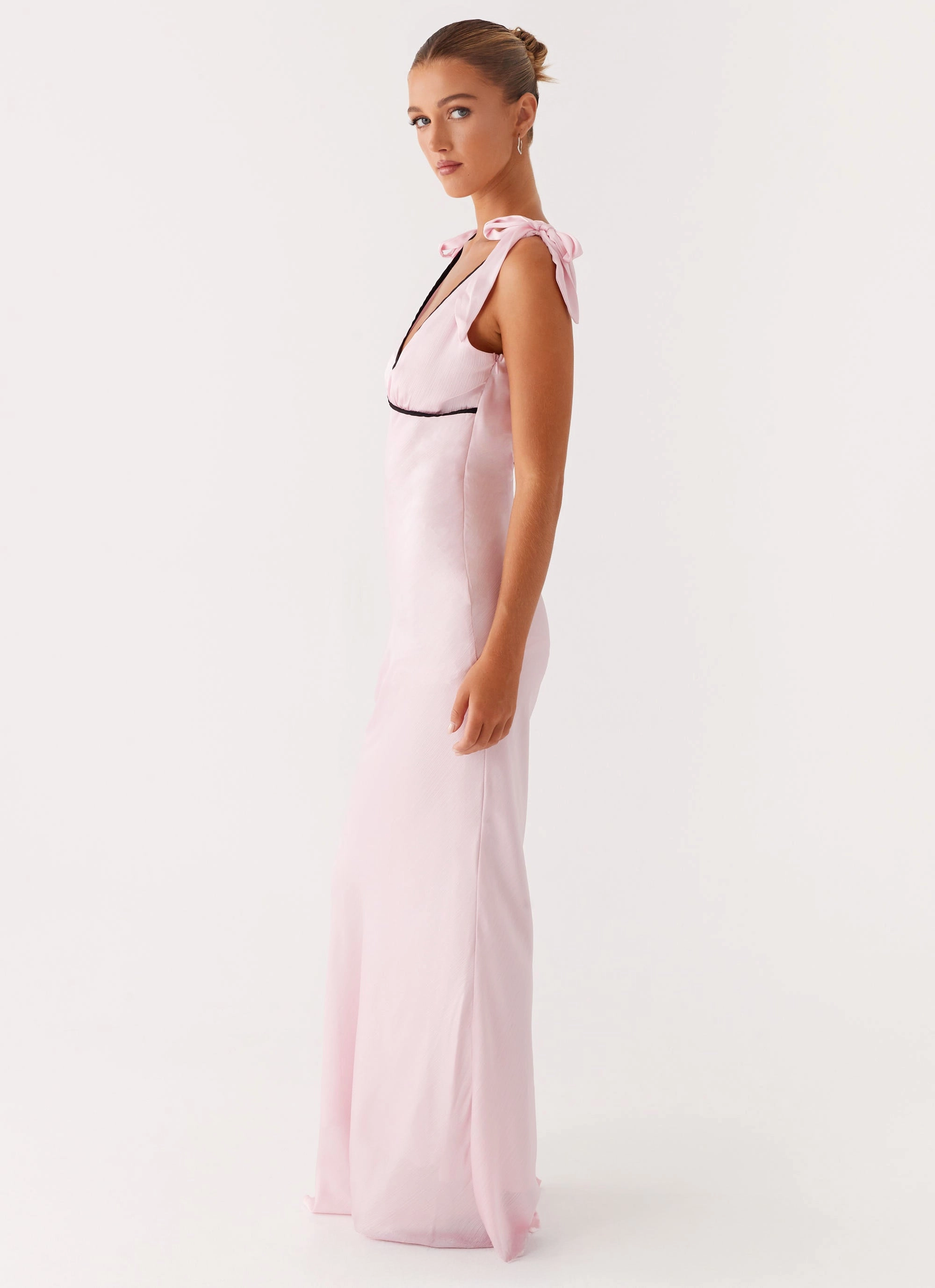 Lightweight Comfort Shiny surface Romeo Maxi Dress - Pink