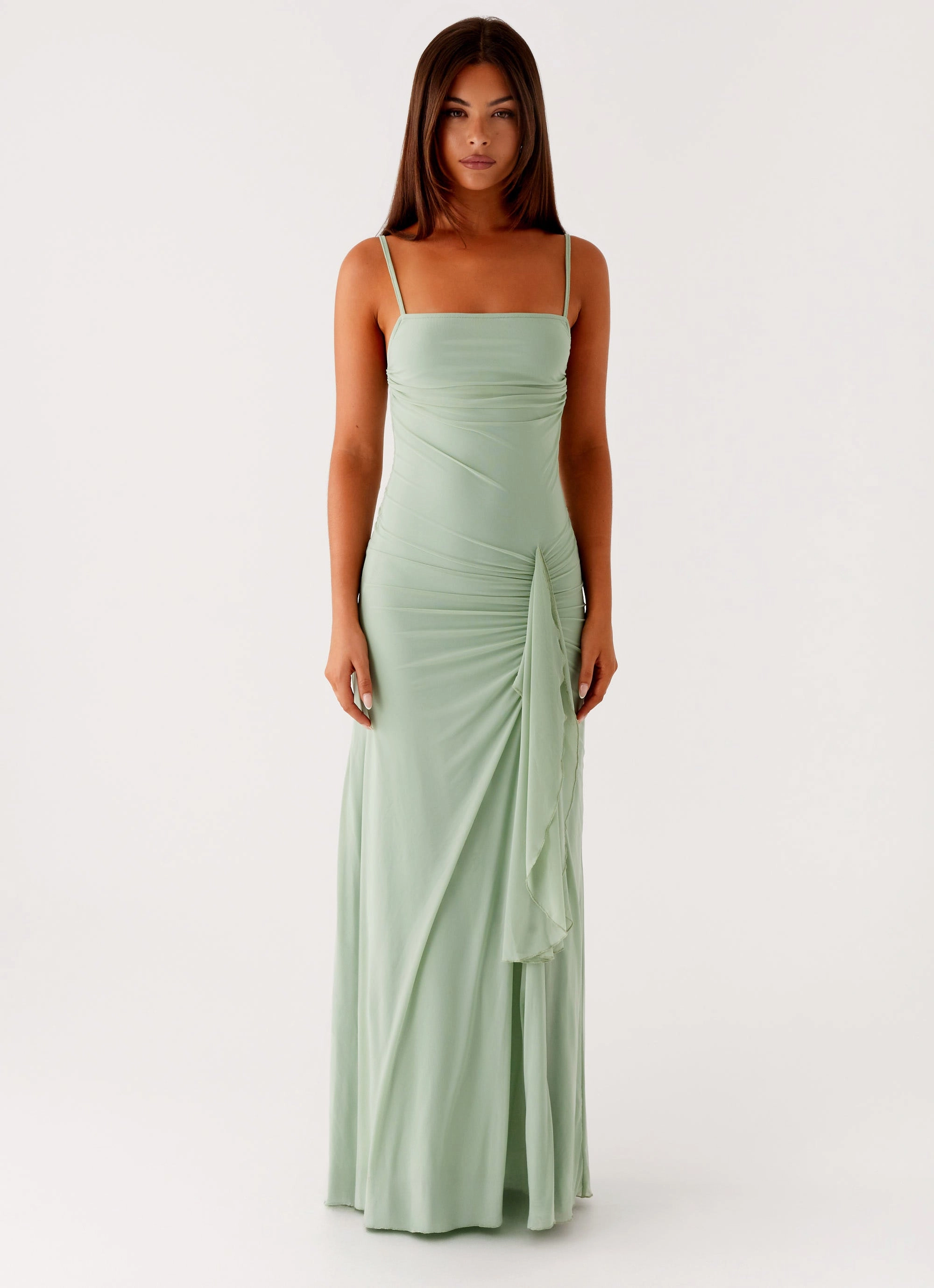 Coffee Break Versatile Wear Amphi Maxi Dress - Sage