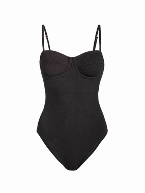 Family Pool Day Reversible design Anabel One Piece In Black Texture