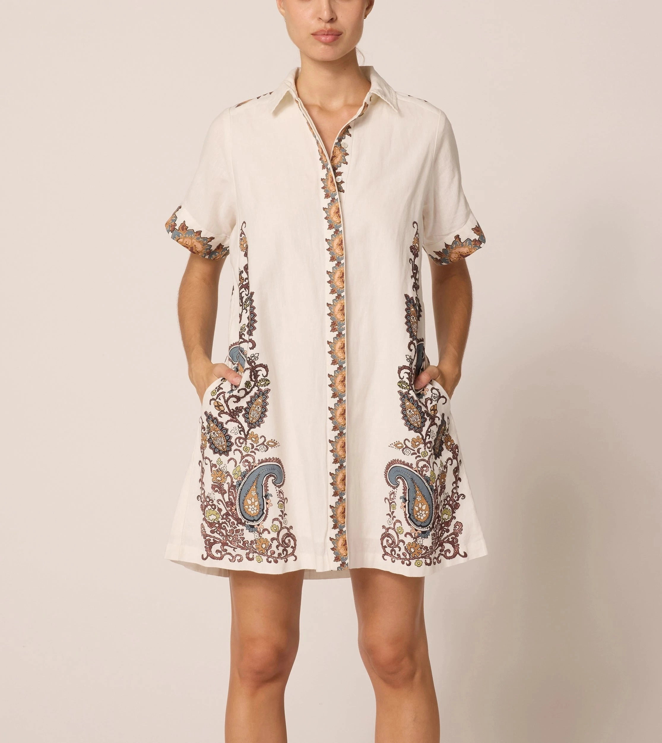 Pure Vibes Anahita Mini Dress | Veneto Paisley