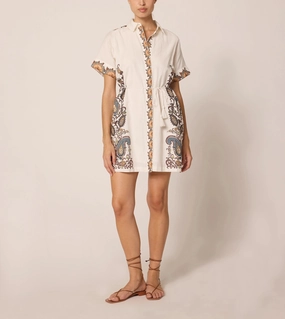 Multi Panel Design Anahita Mini Dress | Veneto Paisley