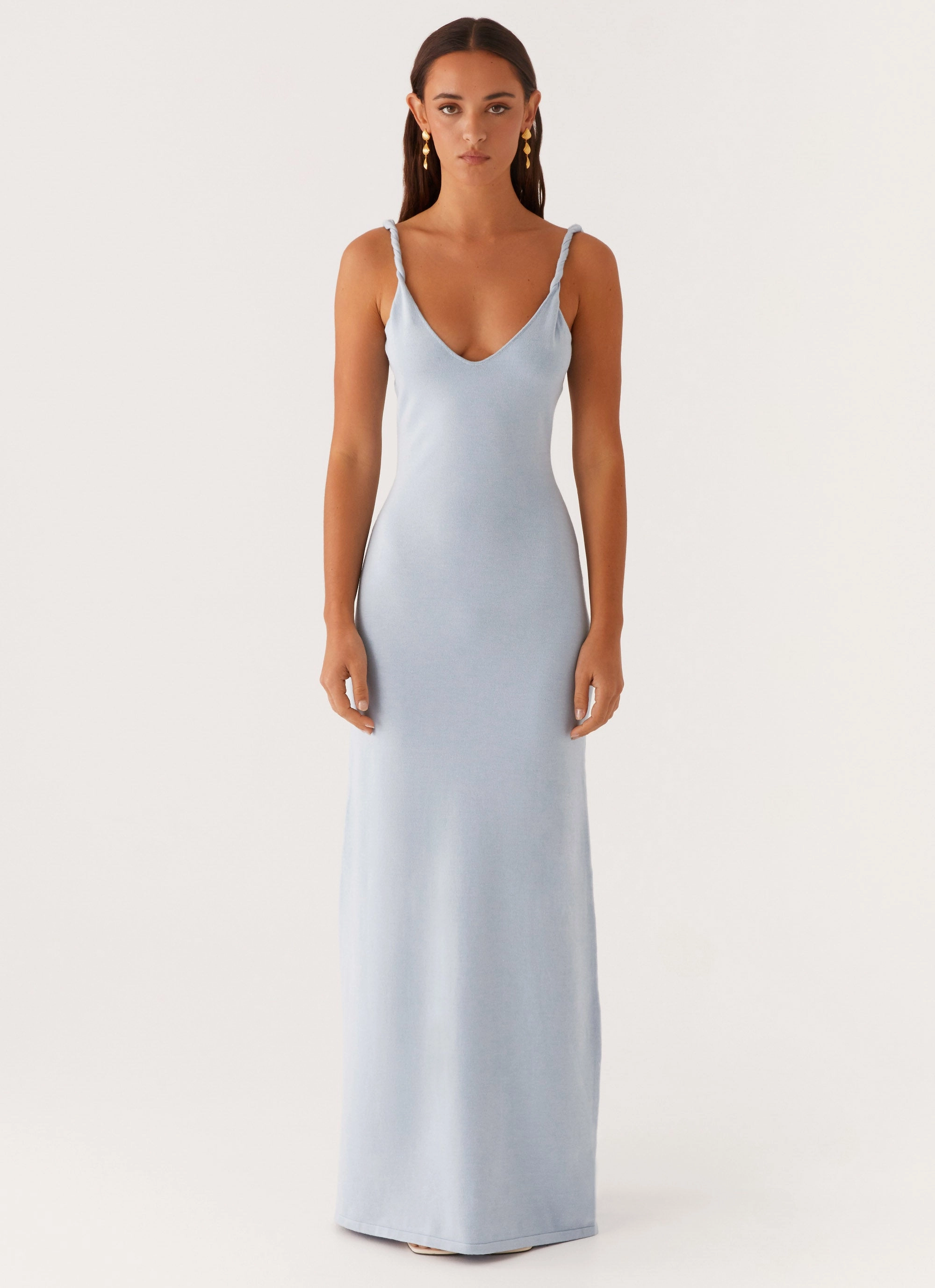 Anastasia Maxi Dress - Blue Modern Texture