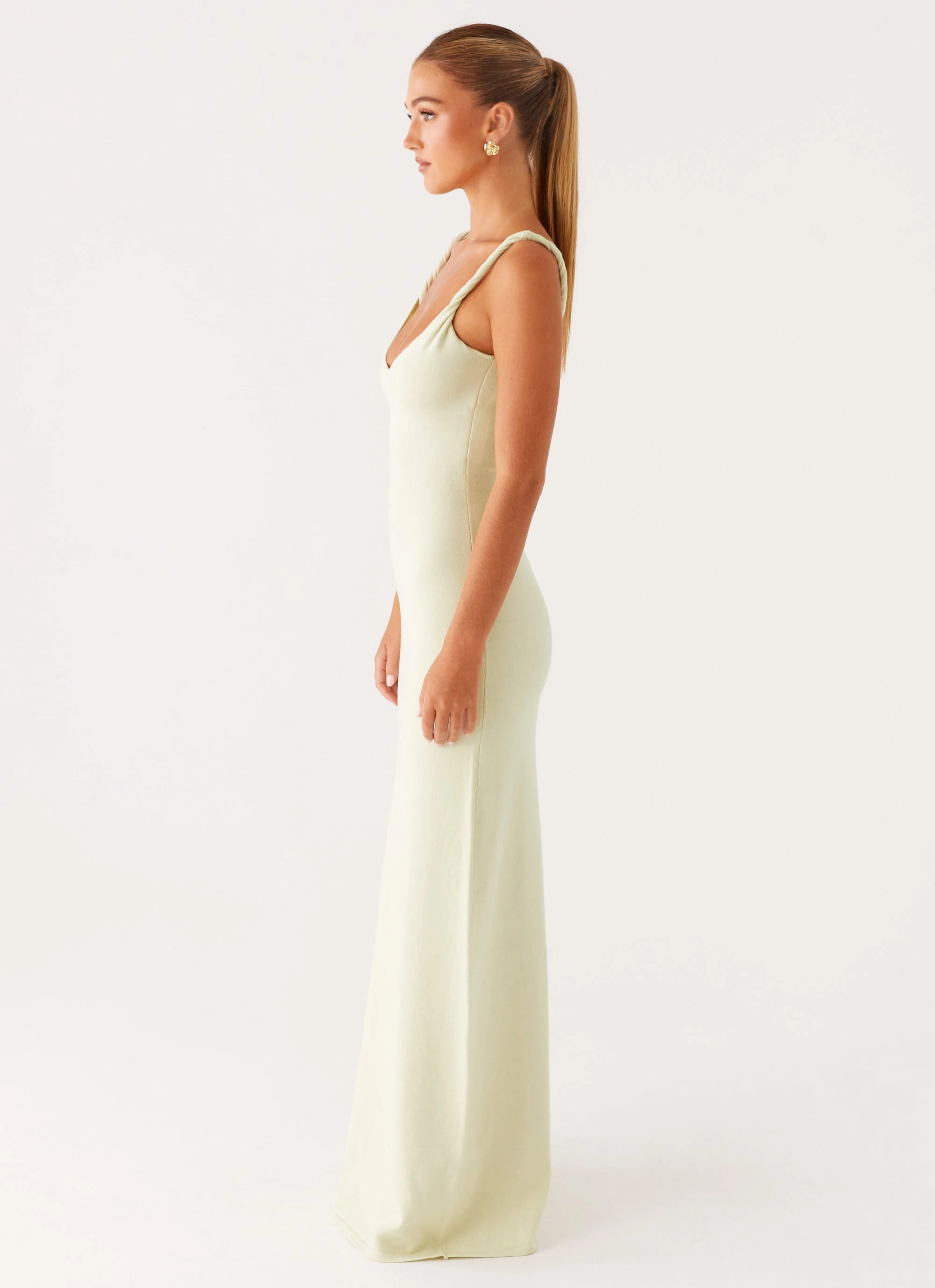 Flexible Design Edgy Twist Anastasia Maxi Dress - Sage