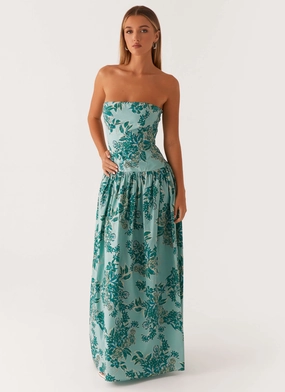 Classic Layer Lightweight-Comfort Andorra Maxi Dress - Cloud Nine Floral