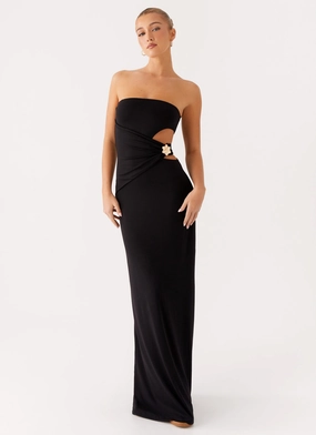 Anetta Maxi Dress - Black Vacation Vibe Chic casual