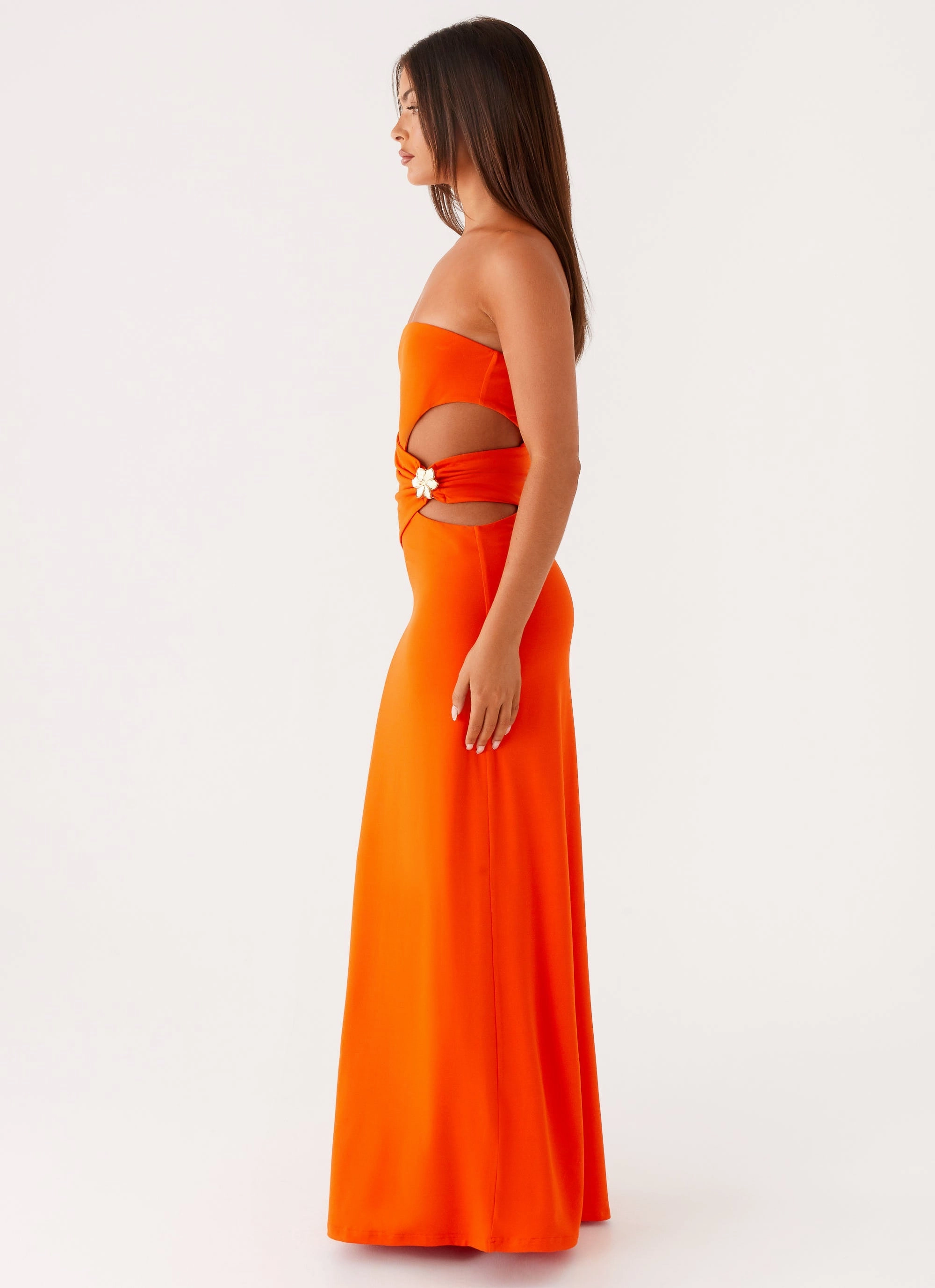 Anetta Maxi Dress - Orange Trendy Fit Look