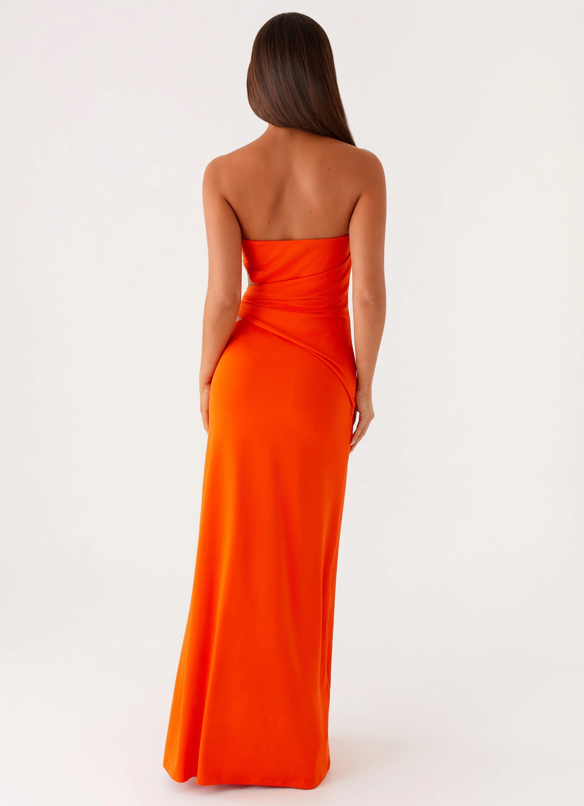 Anetta Maxi Dress - Orange Comfort Fit Sleek Appearance