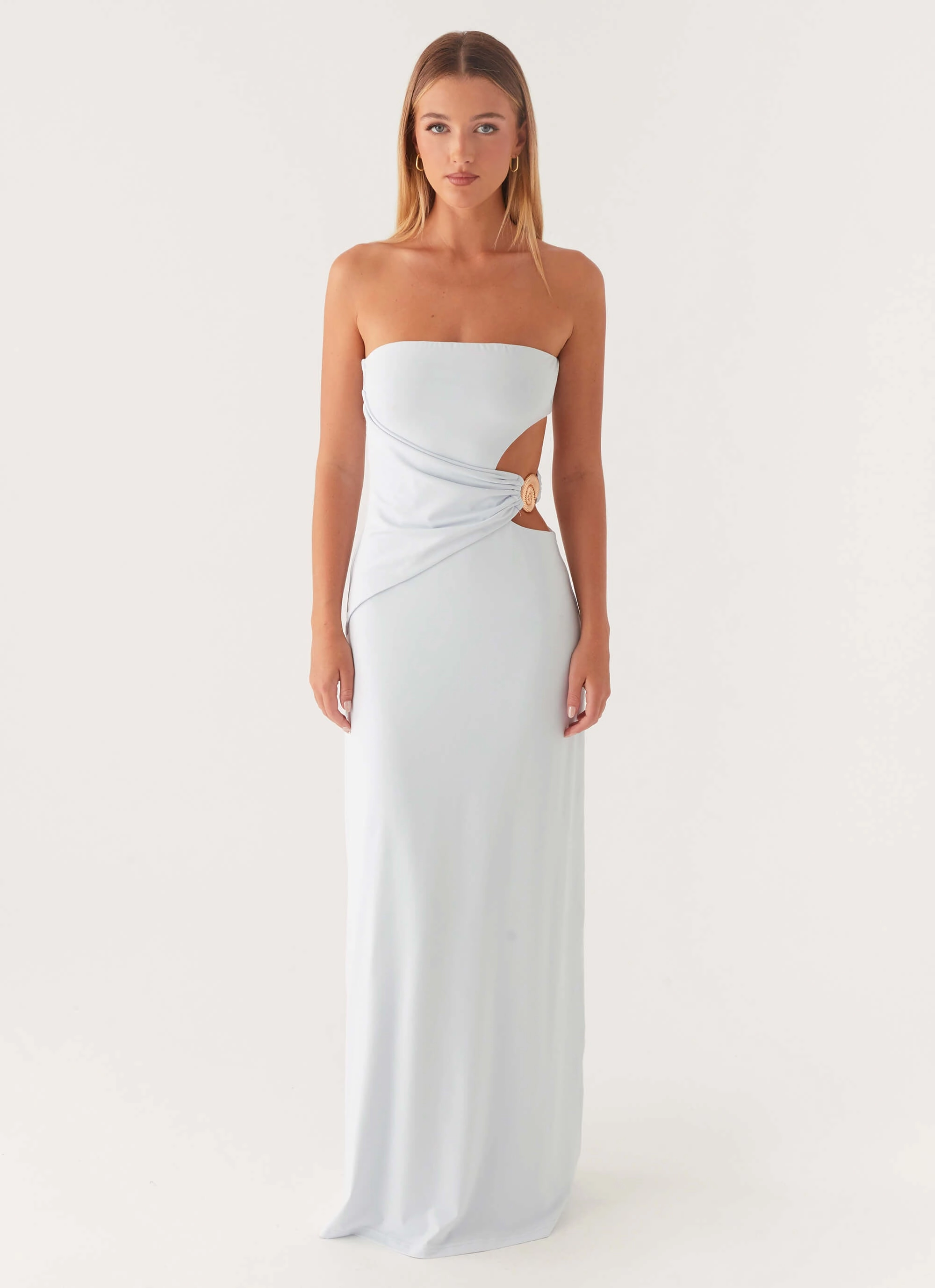 Anetta Maxi Dress - Pale Blue Light Fabric