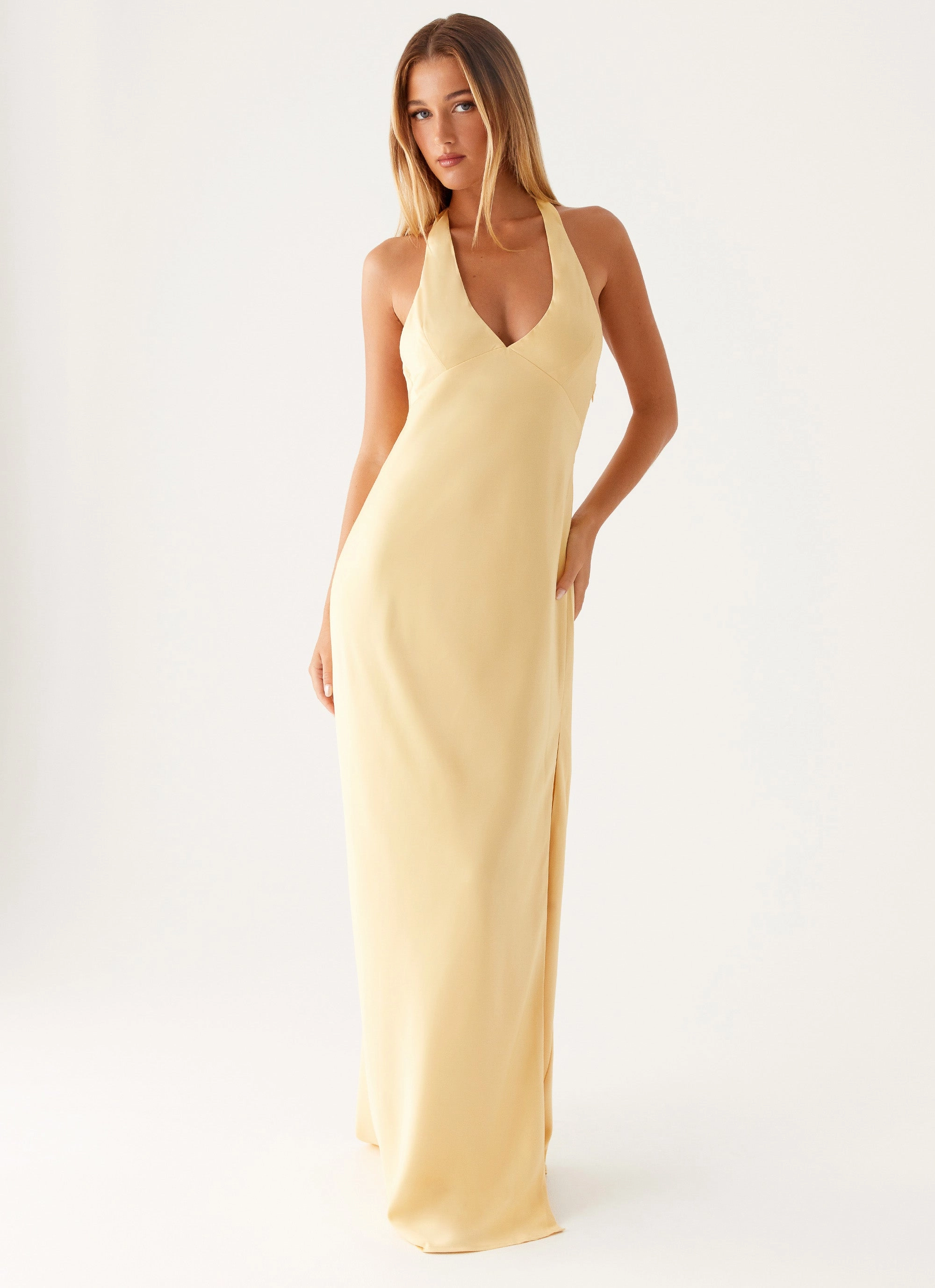 Angie Maxi Dress - Yellow Soft Tone