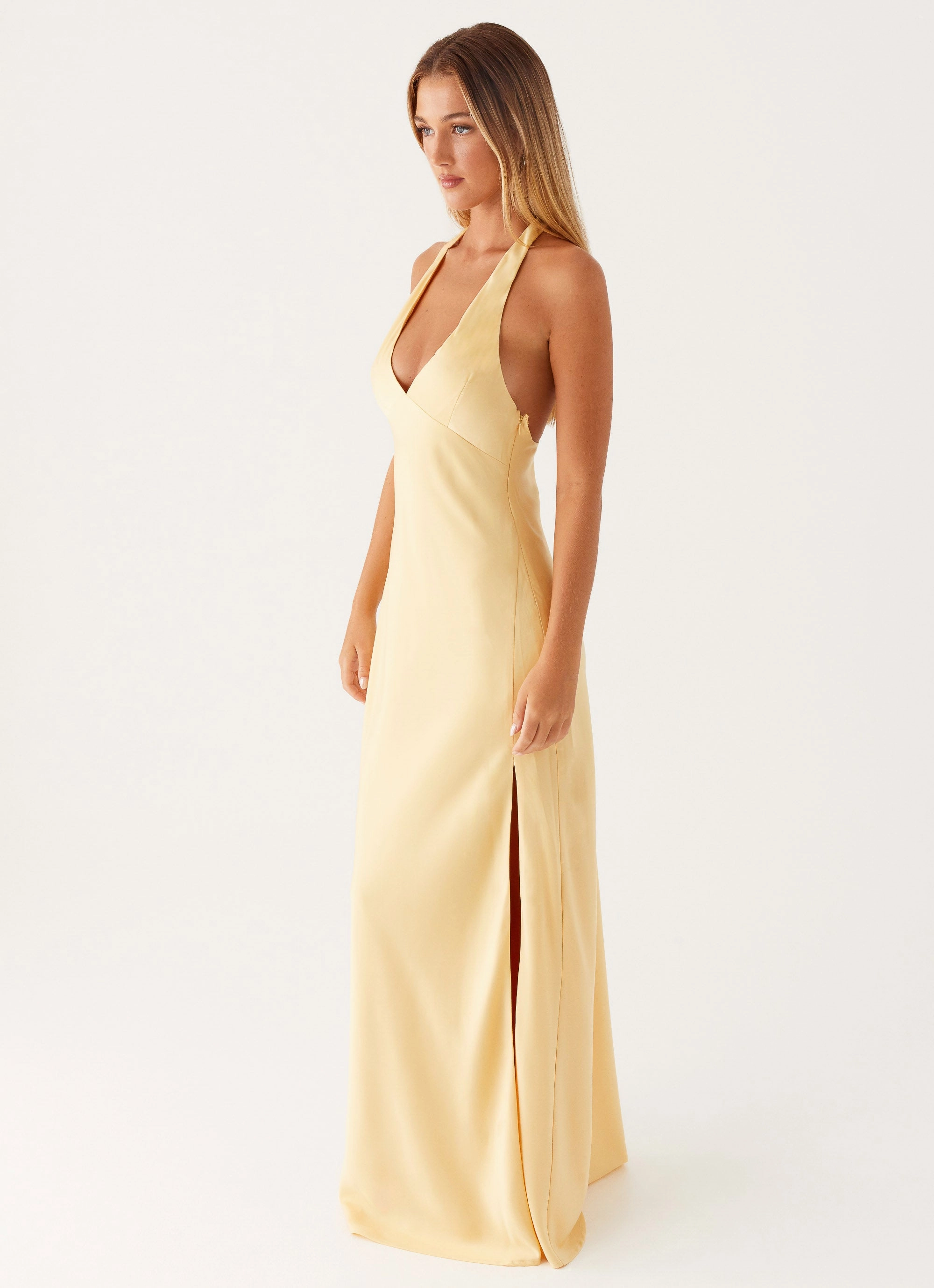 Chilly Day Wear Versatile dress for layering Angie Maxi Dress - Yellow