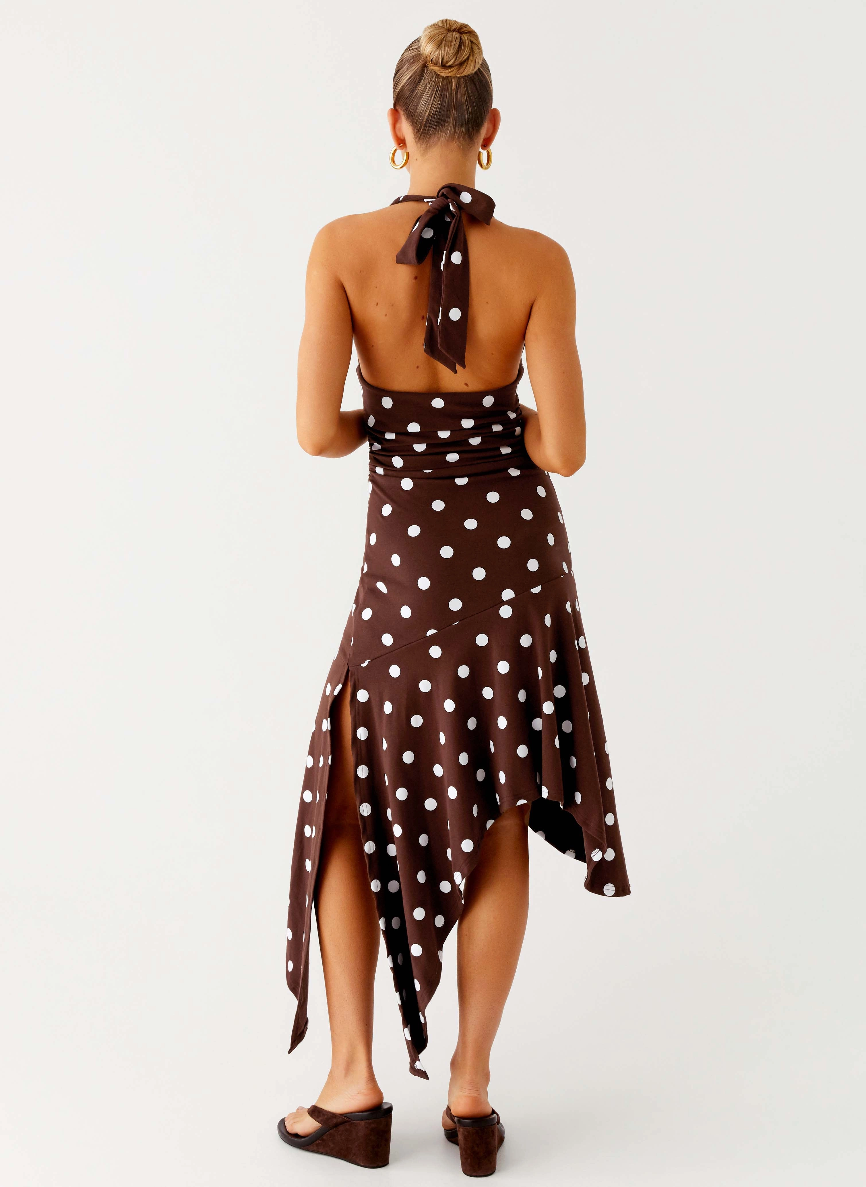 Fit Mood Keylani Halter Midi Dress - Chocolate