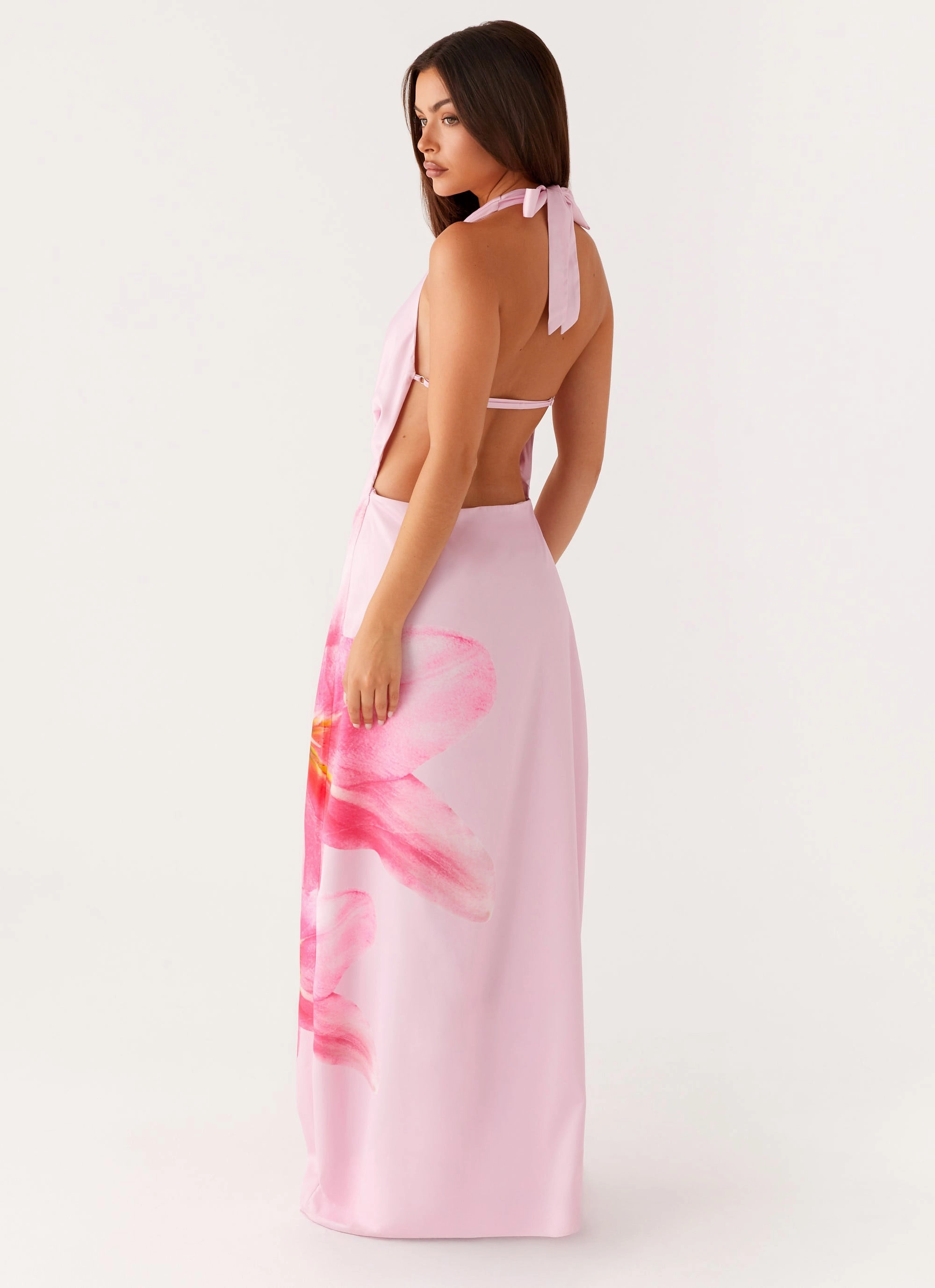 Bryony Cowl Maxi Dress - Pink Relaxed day dress