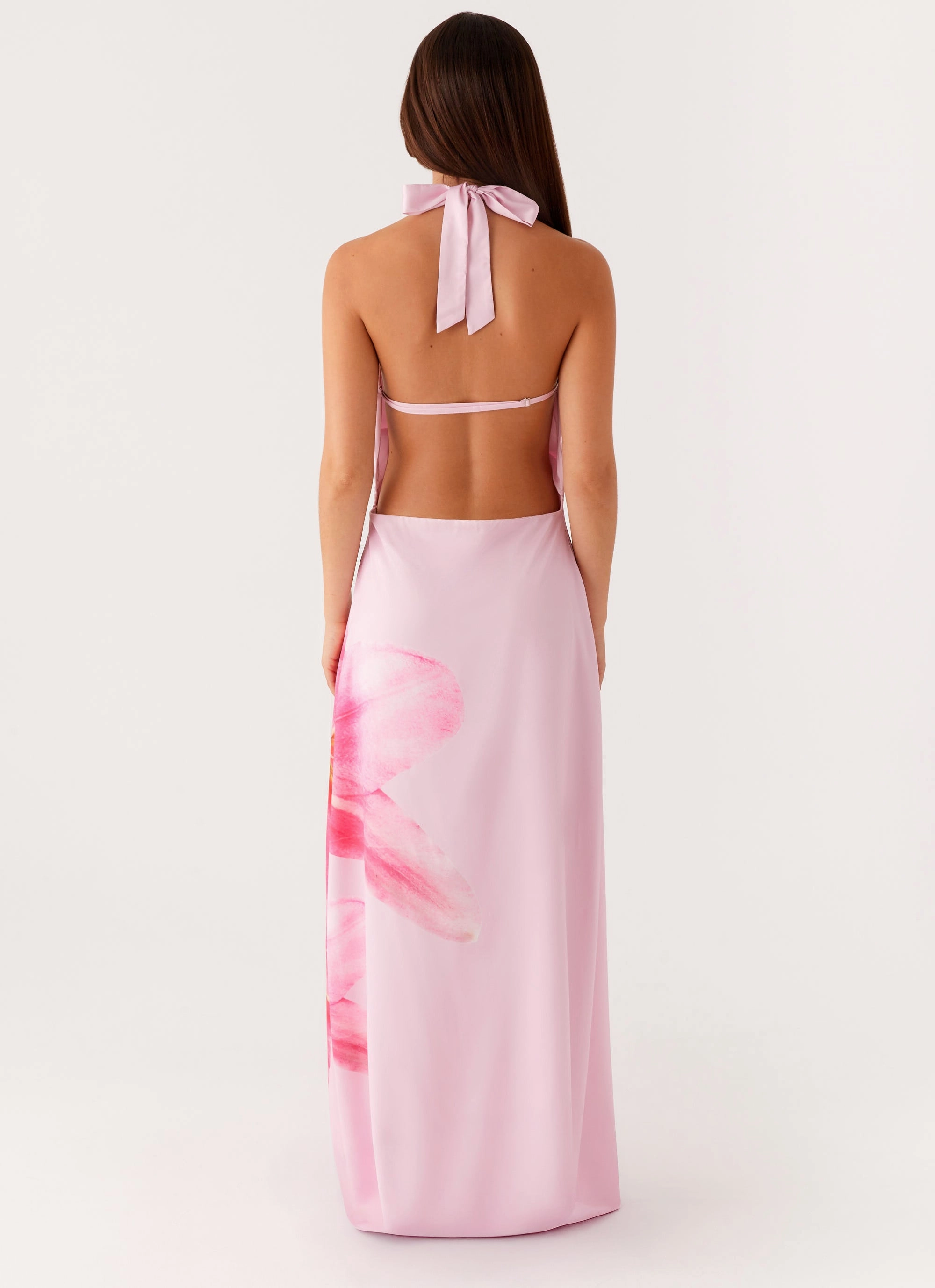 SeamlessConstruction Bryony Cowl Maxi Dress - Pink
