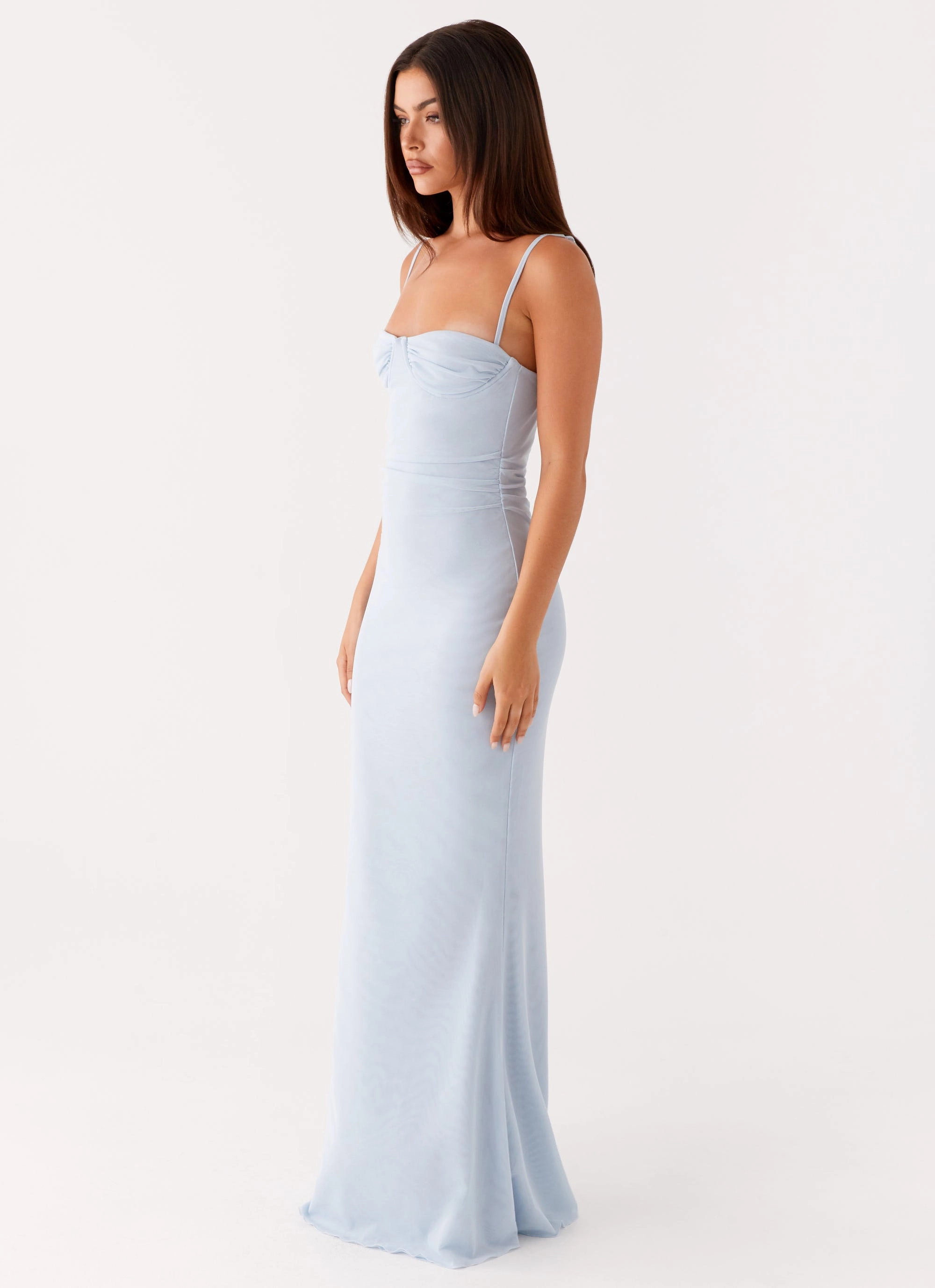 Anna Sophia Maxi Dress - Blue Stain-Resistant