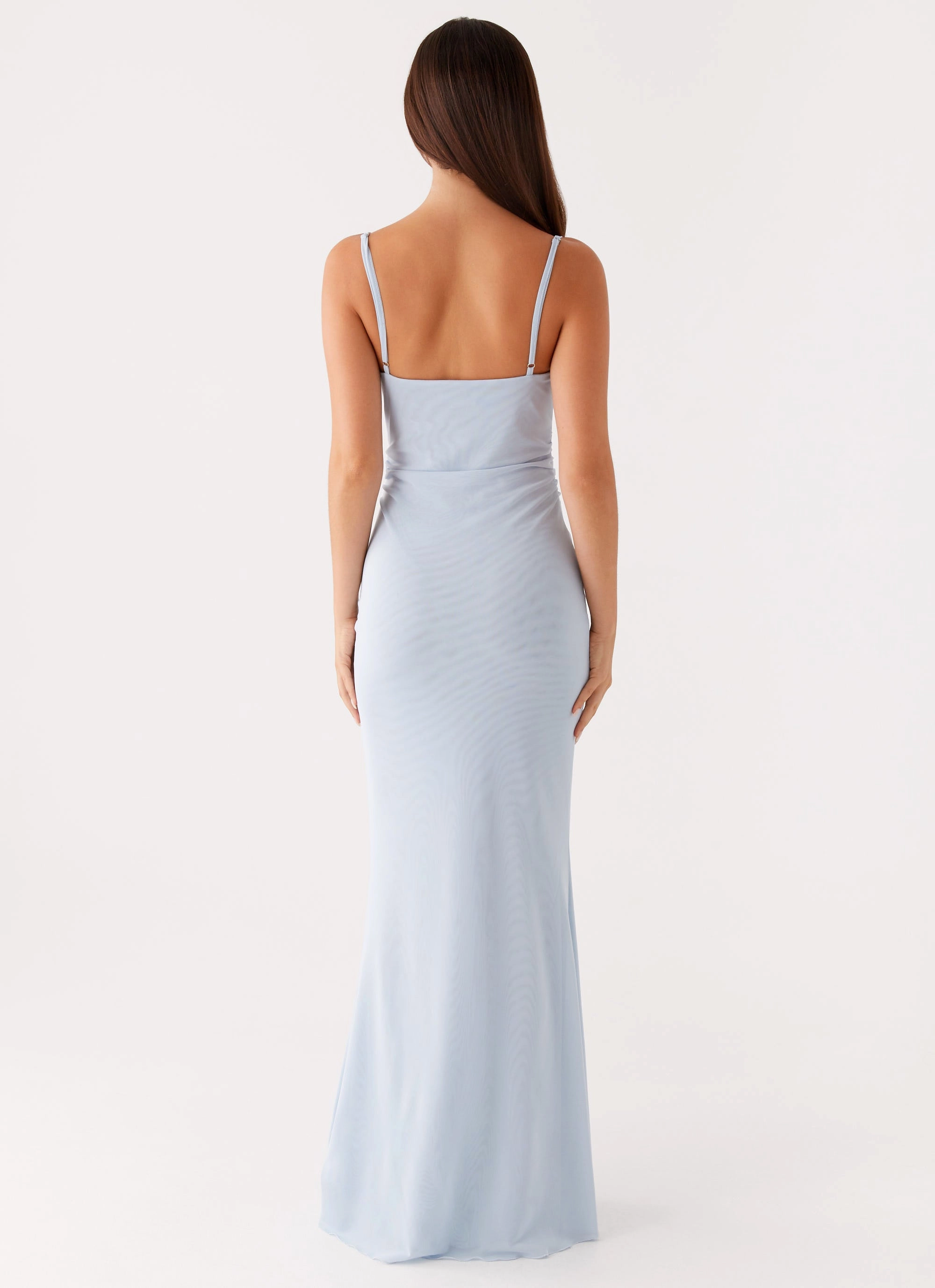 Anna Sophia Maxi Dress - Blue Minimal Harmony
