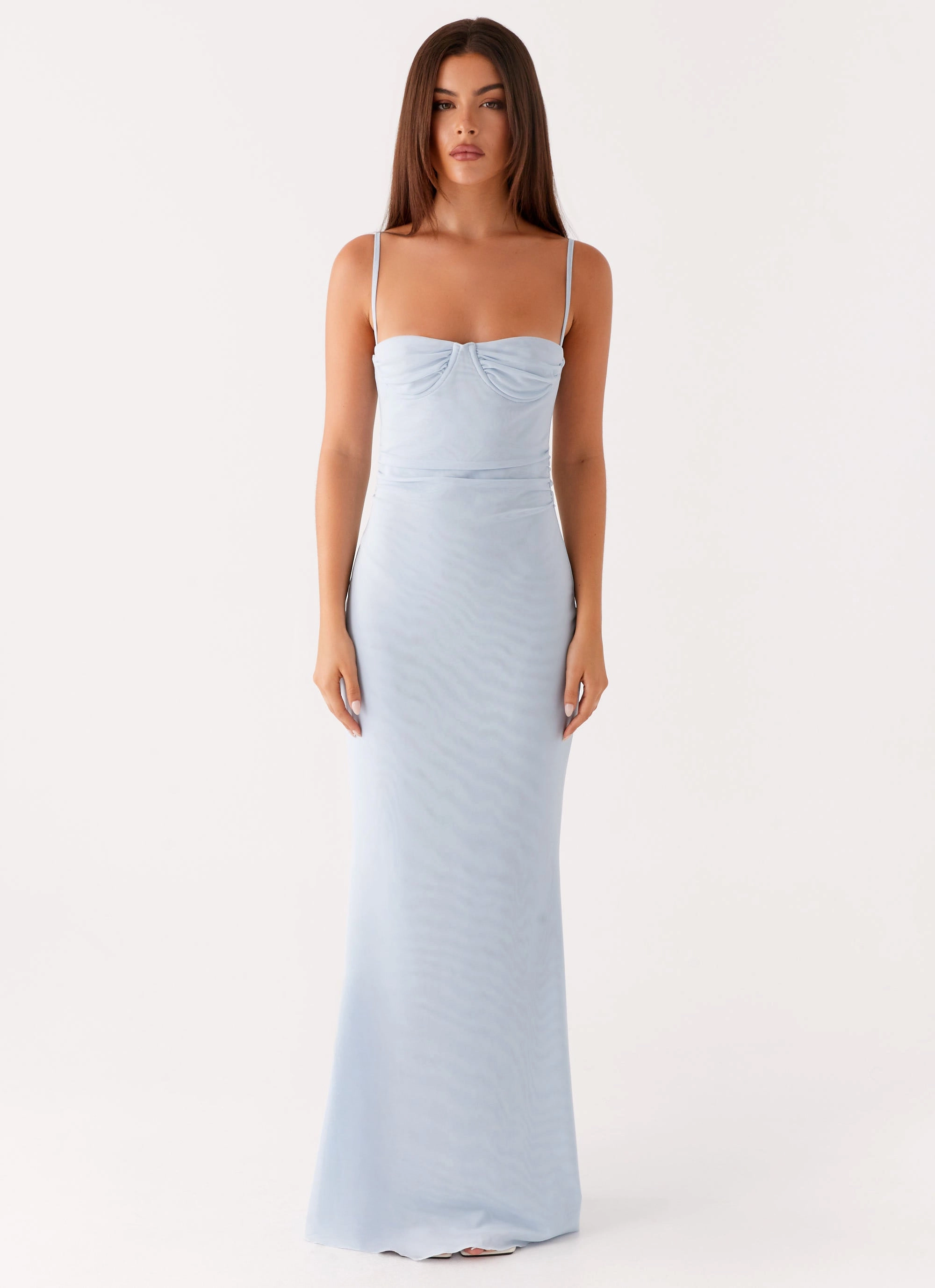 Anna Sophia Maxi Dress - Blue Comfortable and Soft