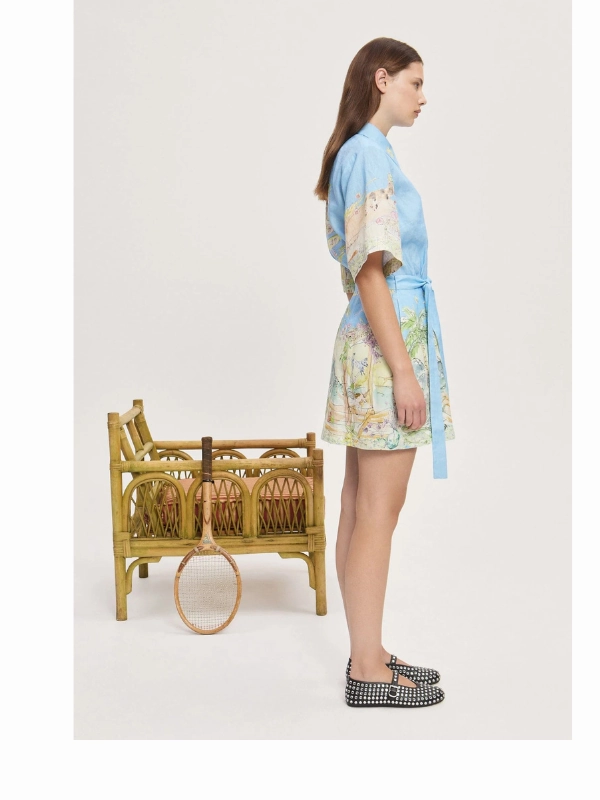 Anouk Mini Dress in Sky Calm Finish