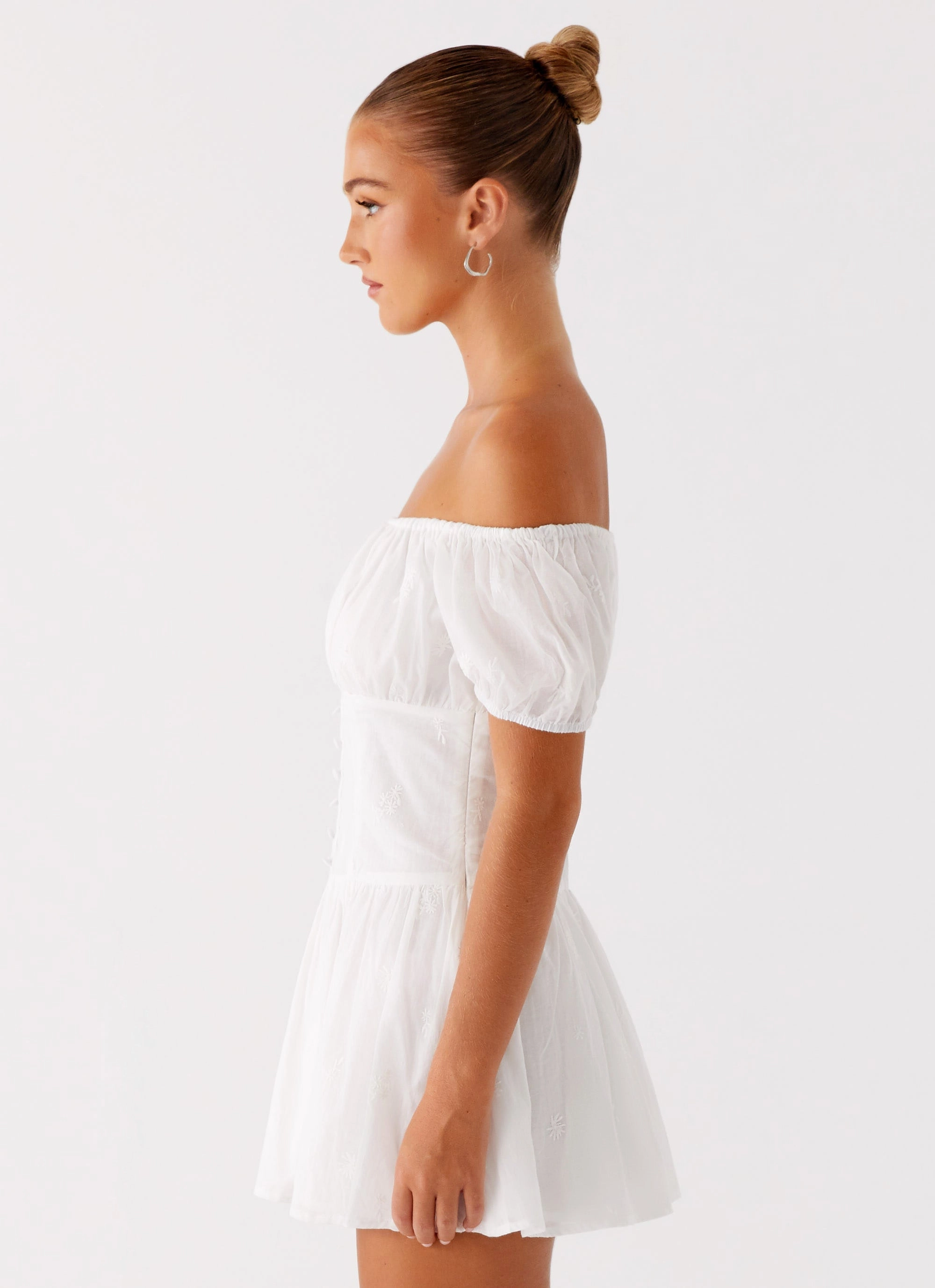 Anthem Mini Dress - Ivory Feminine Mood