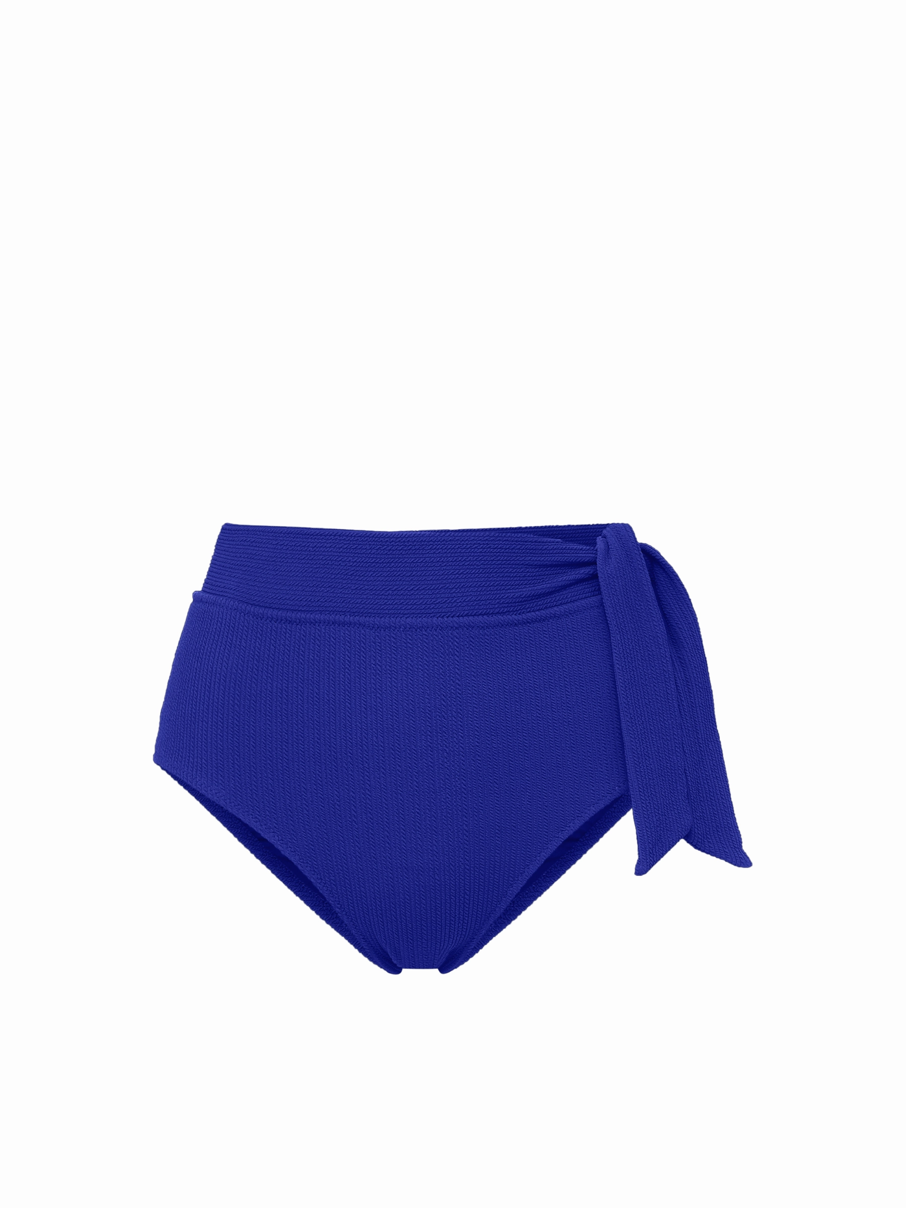 Anti Pilling Fabric Blend Side Tie High Waist Bottom Iris Texture