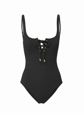 Taylor One Piece In Black Texture Water Outfit