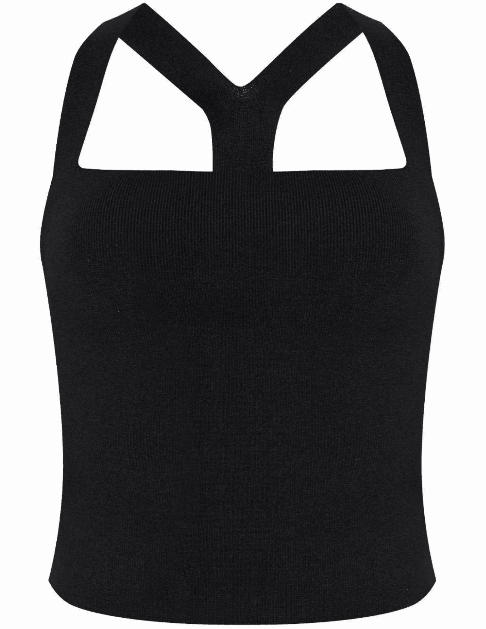 Cult Gaia Crawford Knit Square Knit Top Adjustable loop