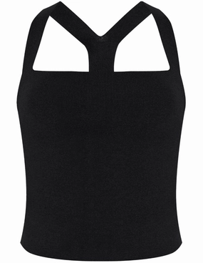 Cult Gaia Crawford Knit Square Knit Top steel made Stability - optimized