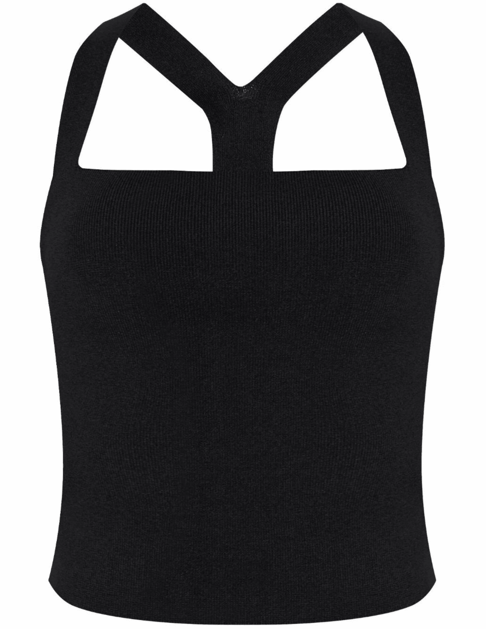 Cult Gaia Crawford Knit Square Knit Top RawHemDetail Relaxed Look