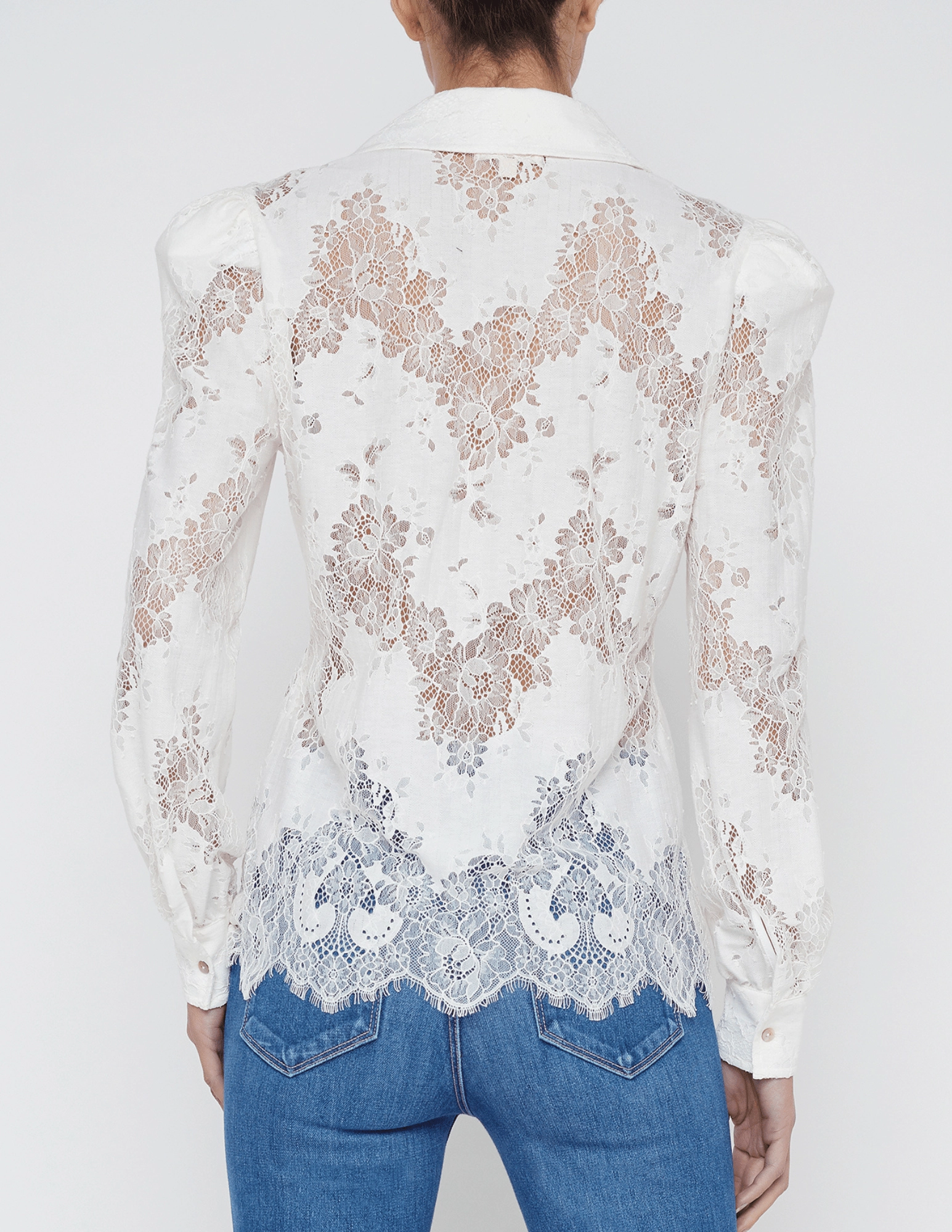 Effortless Design L'Agence Jenica Chevron Lace Blouse