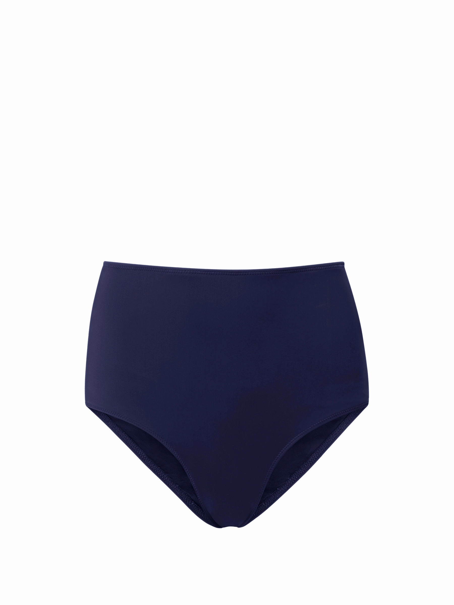 Classic High Waist Bottom Navy Satin Coastal Wear Silicone Grips