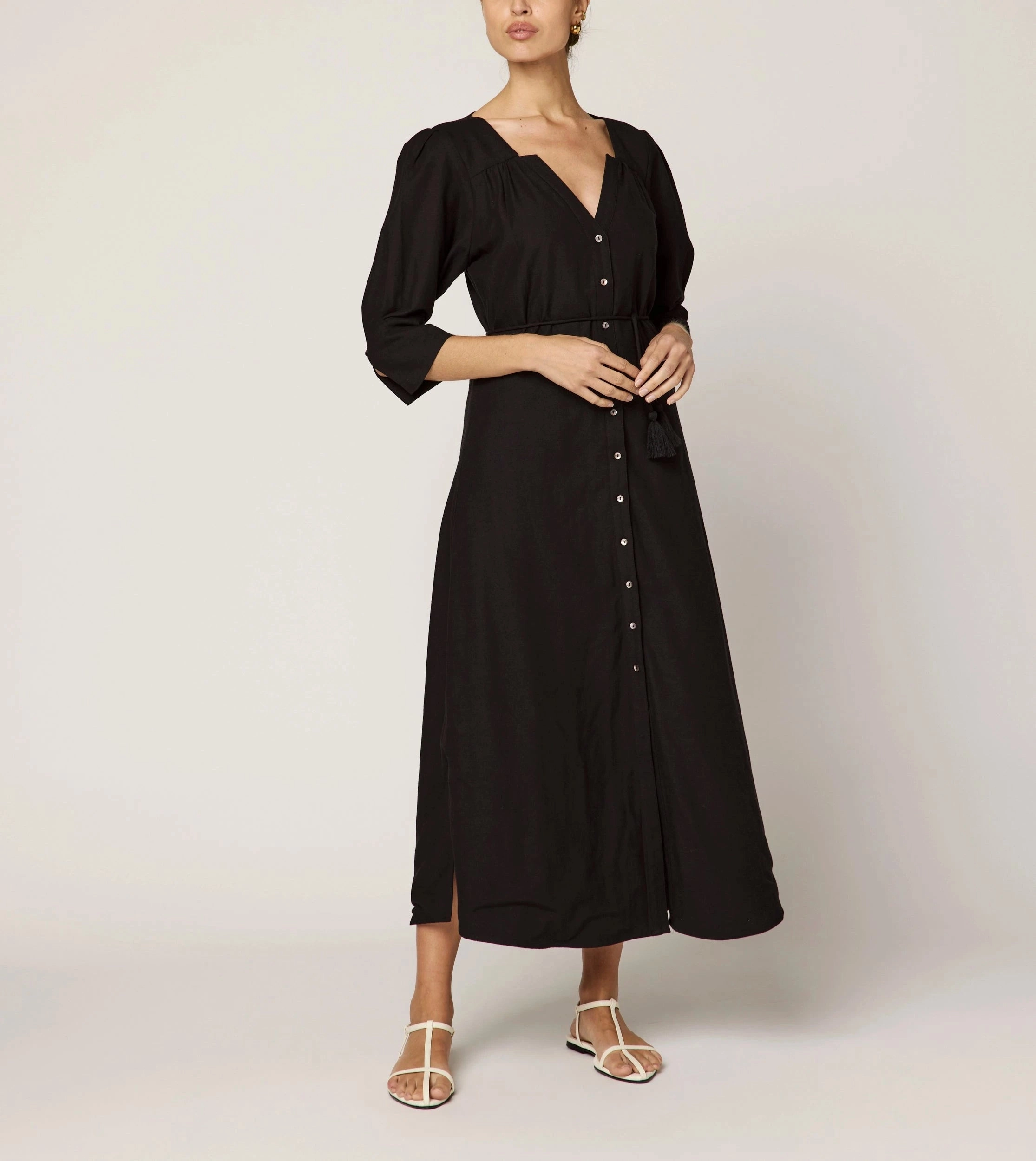 Paria Midi Dress | Black Midi-Length