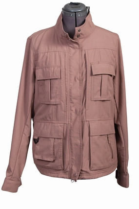 Scully Womens Toffee Nylon Multi-Pocket Jacket Hidden Storage Compartment