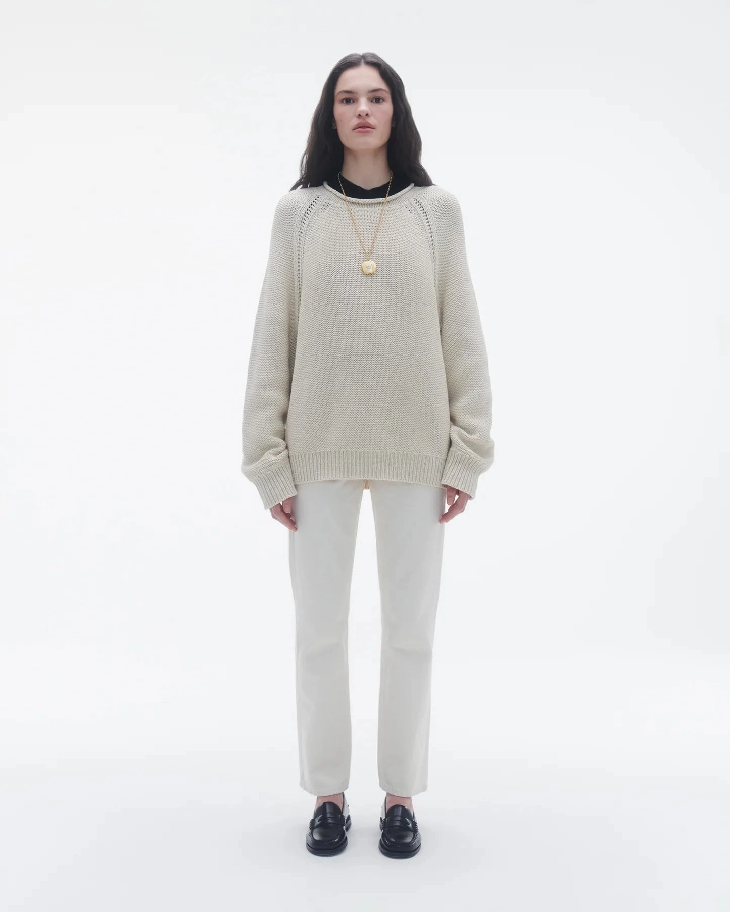 Island Rollneck in Ecru Odor Control Technology UV protection coating