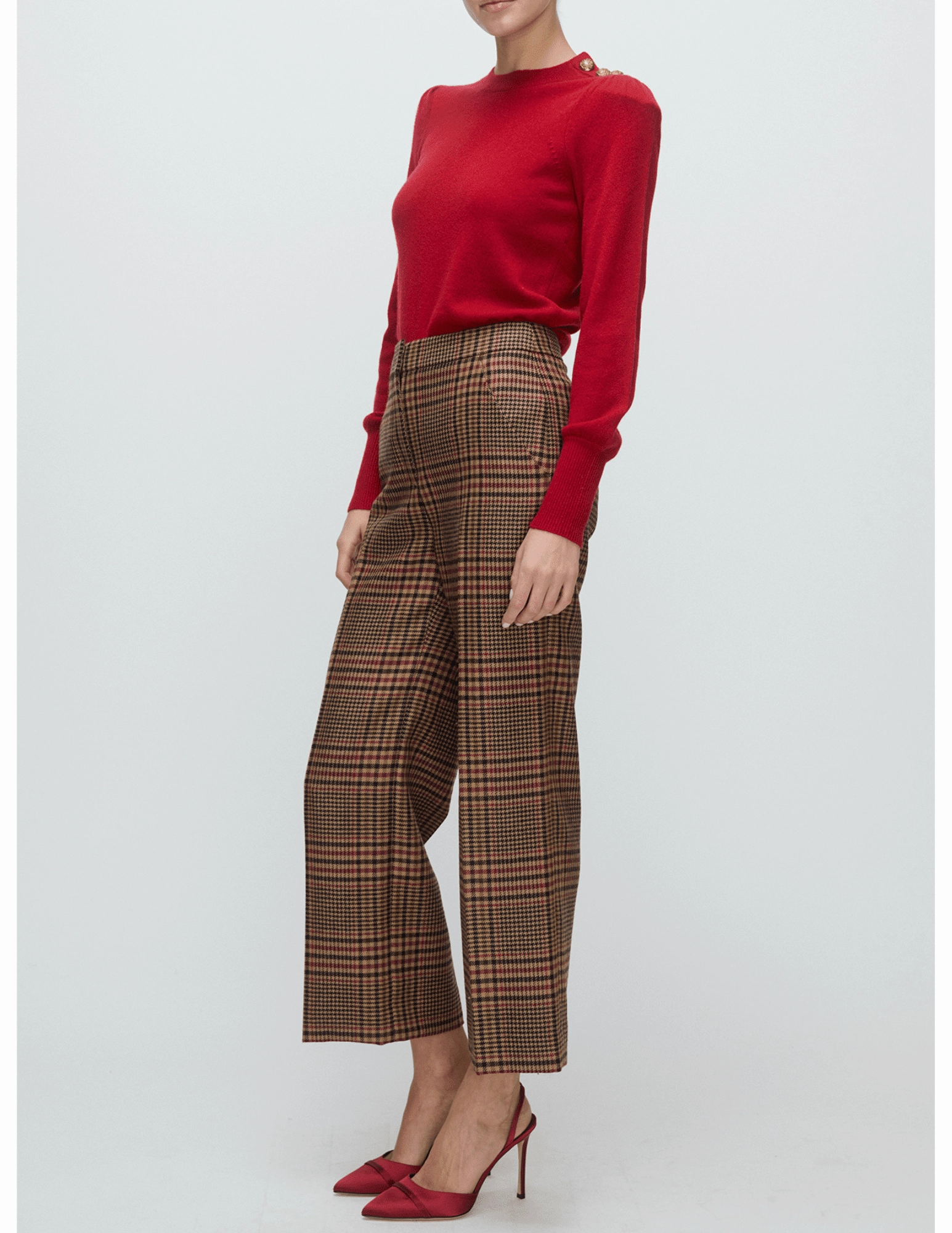 Comfortable Choice Veronica Beard Nelia Button Cashmere Pullover