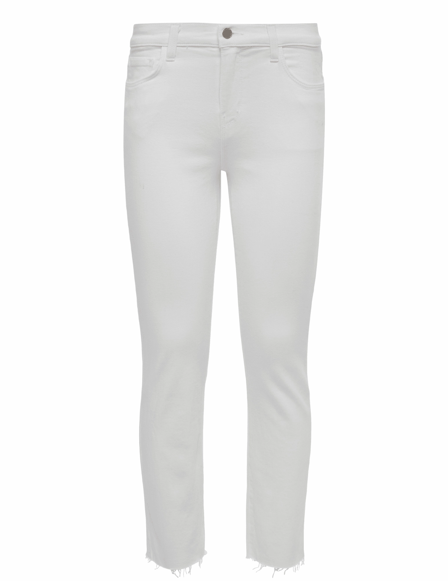 Non Slip Waistband L'AGENCE Sada High Rise Cropped Slim Jeans In Blanc