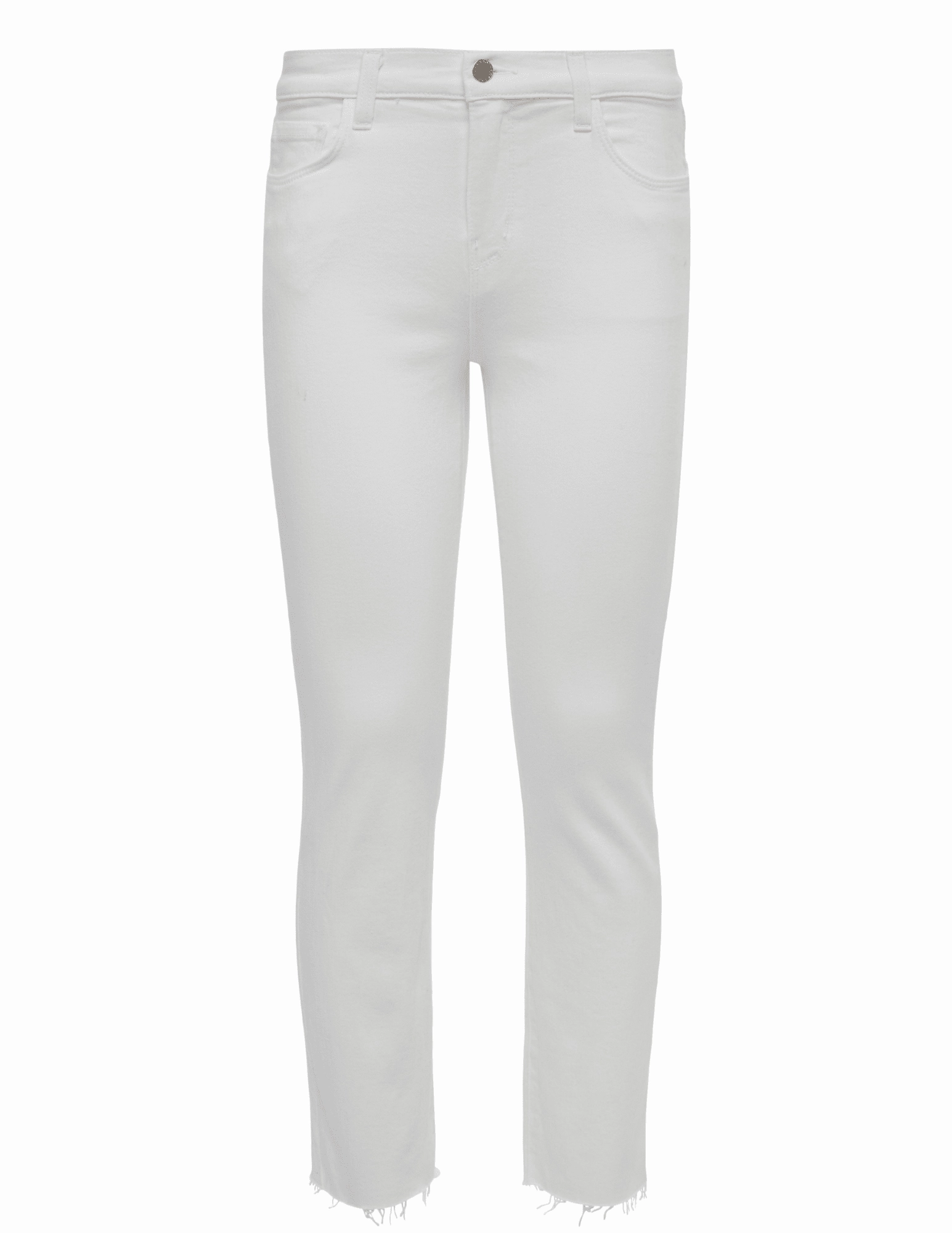 L'AGENCE Sada High Rise Cropped Slim Jeans In Blanc Chic Wear