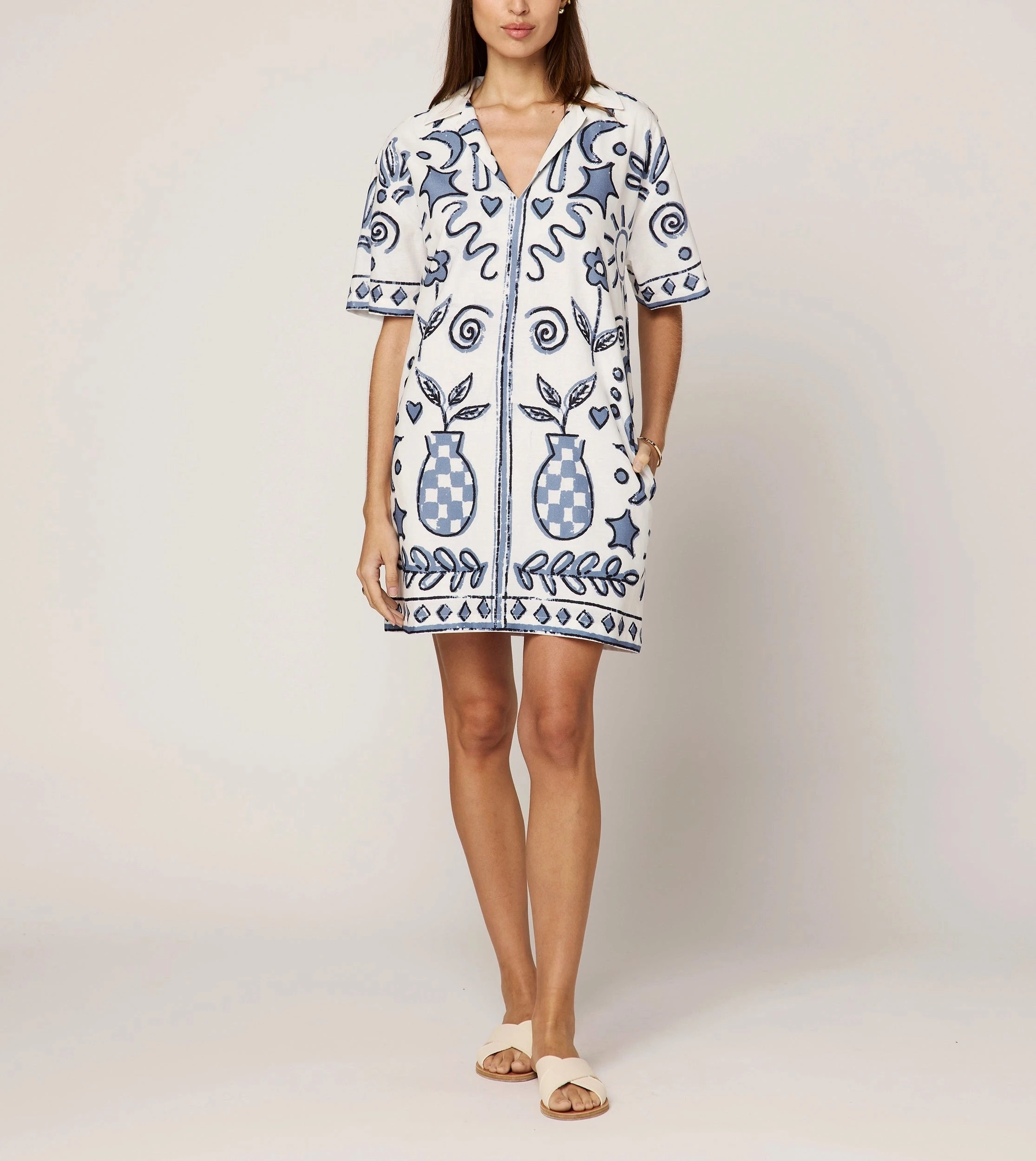 Draped Layer Sandy Mini Dress | Verona