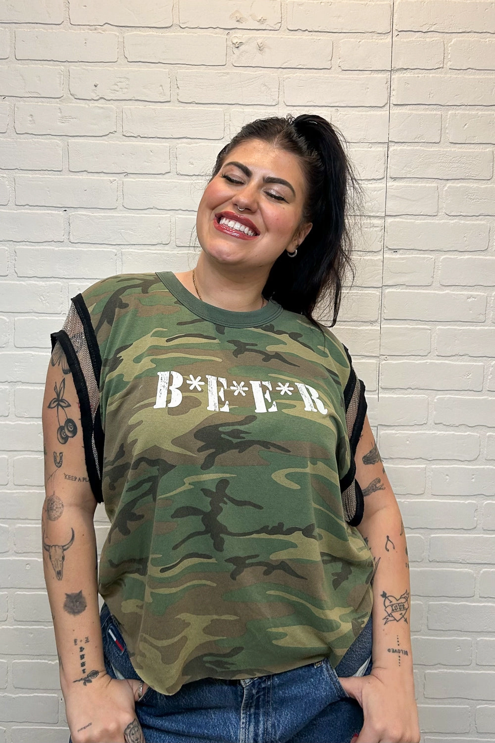 Beer Double-Sided Chain Tank MultiPocketDesign