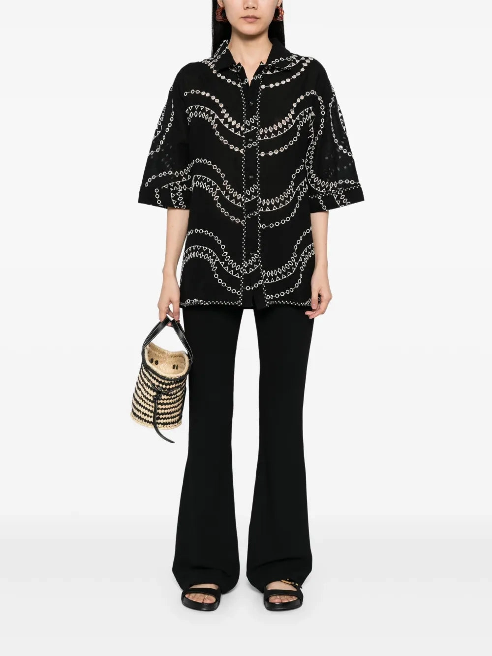 MinimalistAesthetic Trendy Shirt Josie Blouse in Black