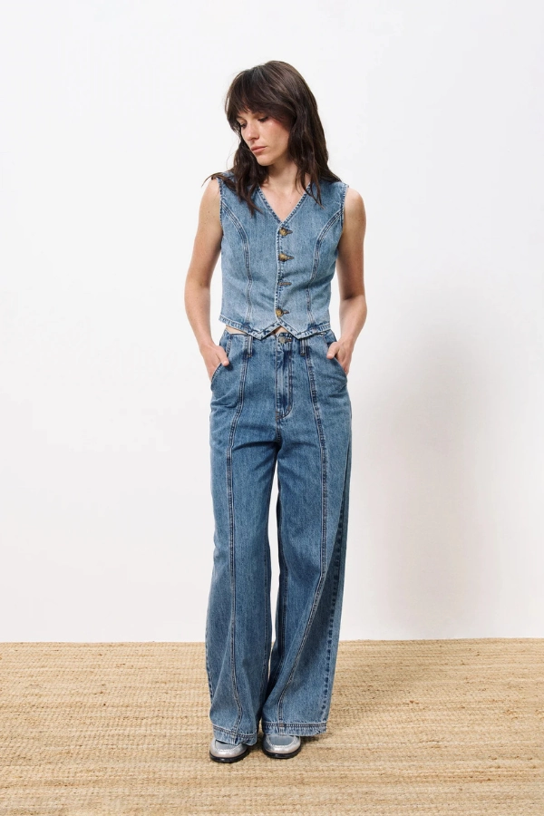 FRNCH Aela Jeans MidweightJersey Cool Weather