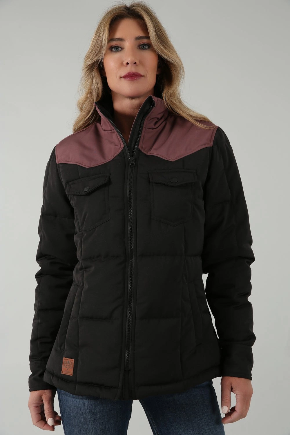 Insulated Warmth Lightweight Packability Kimes Ranch Womens Wyldfire Black 100% Polyester Insulated Jacket