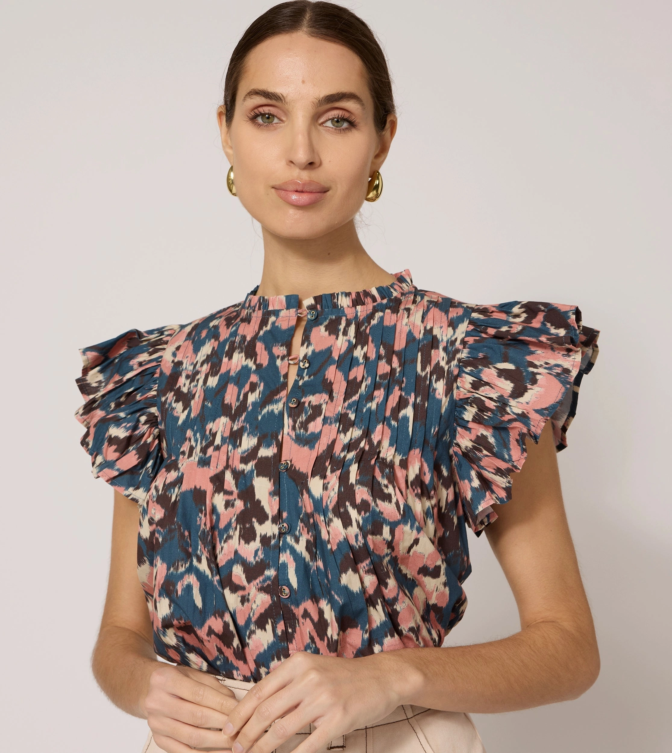 UltraSoft Lining Reinforced Hem Maritza Blouse | Le Jules