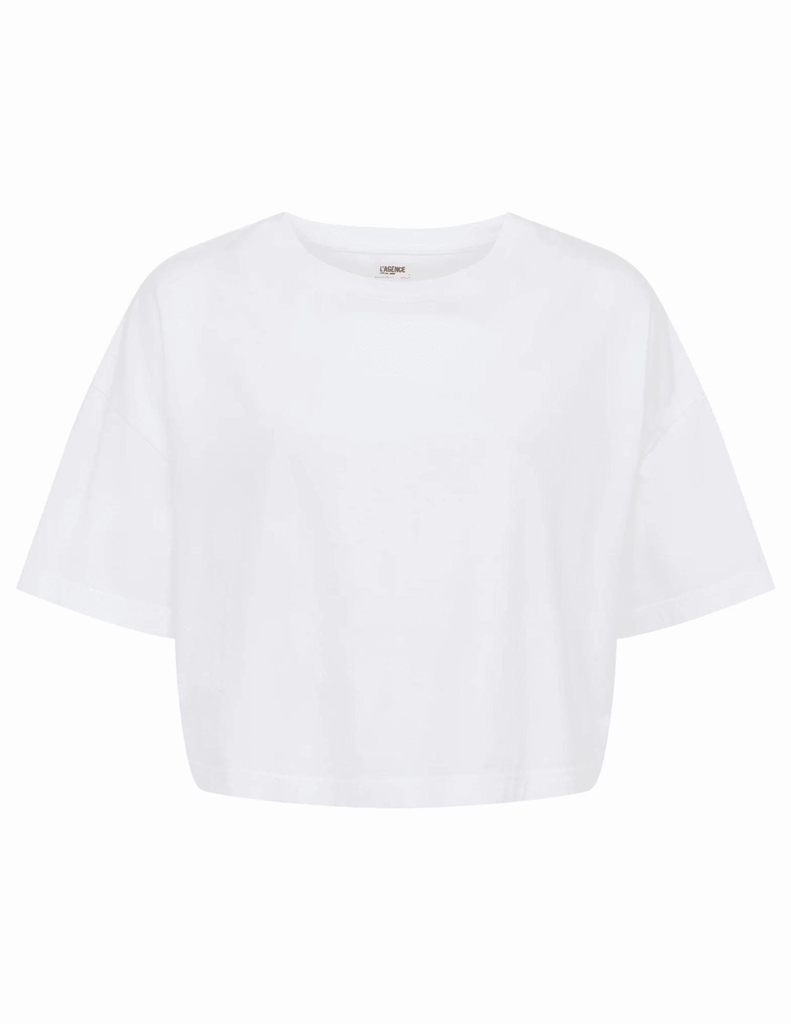 L'AGENCE Daria Oversized Cropped Tee Timeless Fit