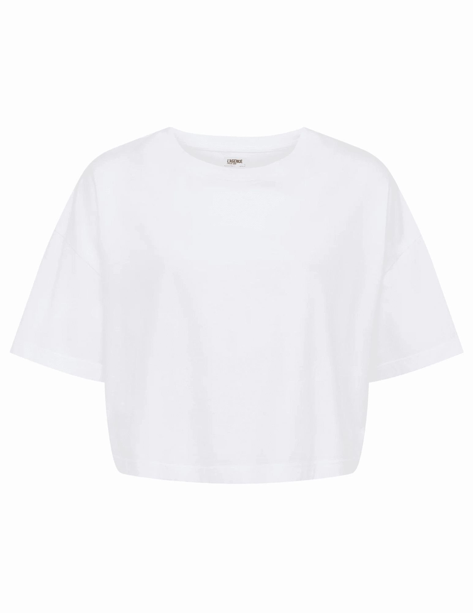 3D Spacer Fabric L'AGENCE Daria Oversized Cropped Tee