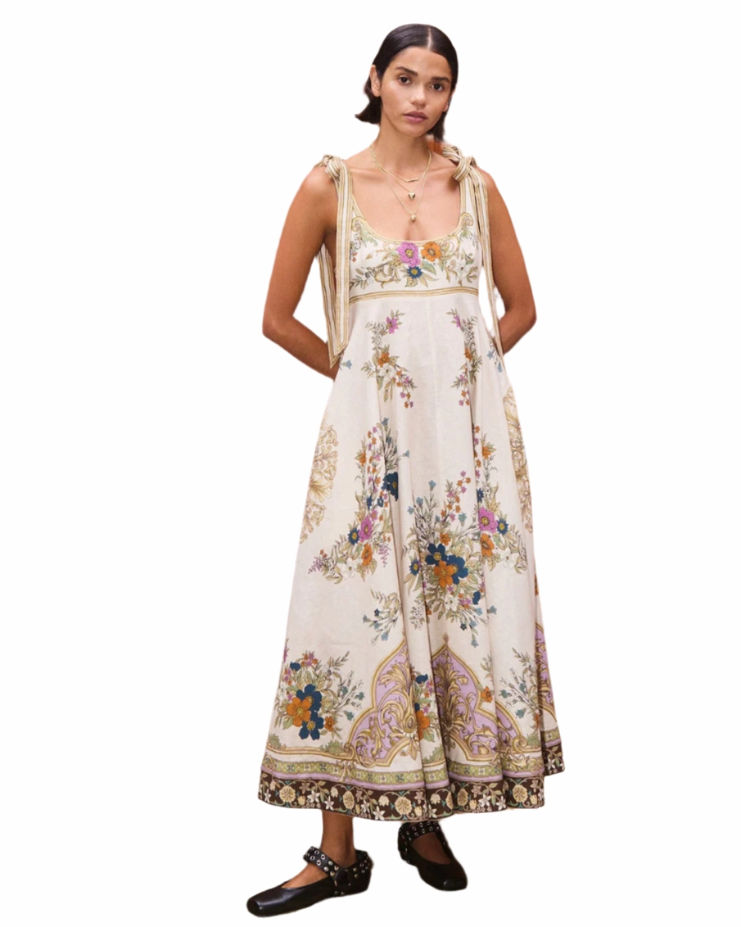 Quiet Luxury Antoinette Ballet Sundress in Cream