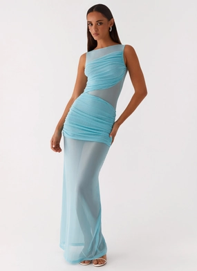 Chill Moment Date Vibe Apollo Maxi Dress - Aqua