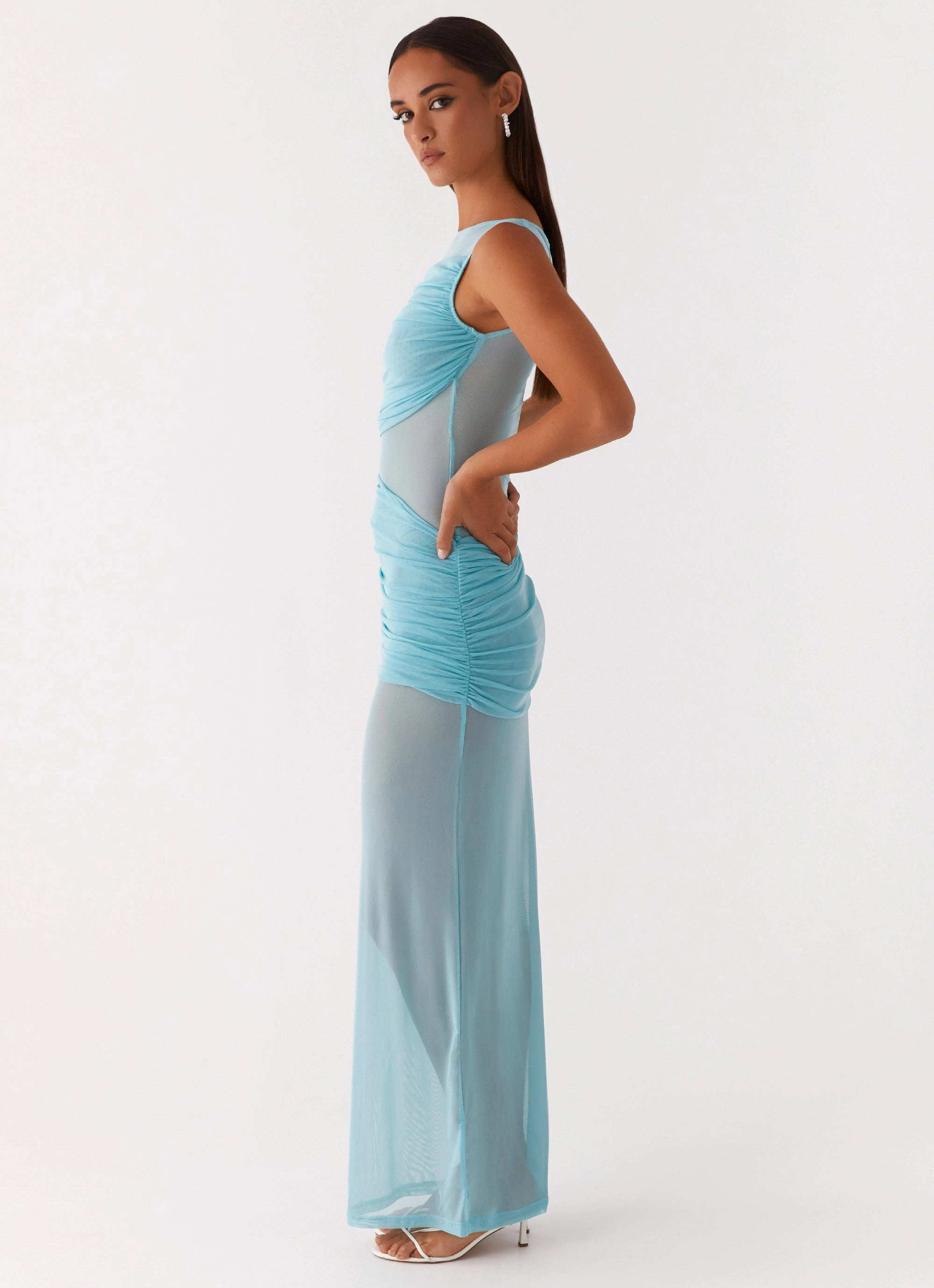 Apollo Maxi Dress - Aqua Lightweight Fit Breath Ease