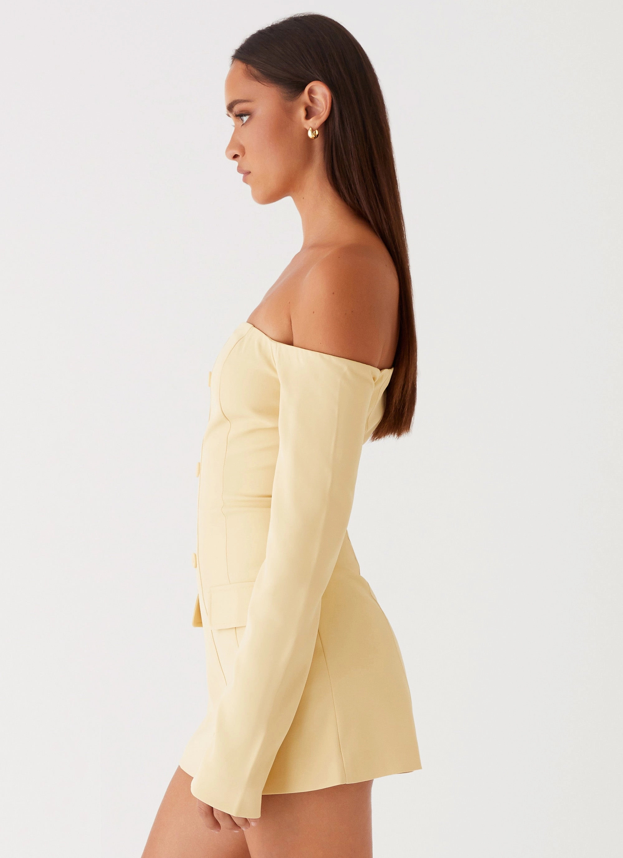 Soft Profile Dominique Blazer Mini Dress - Yellow